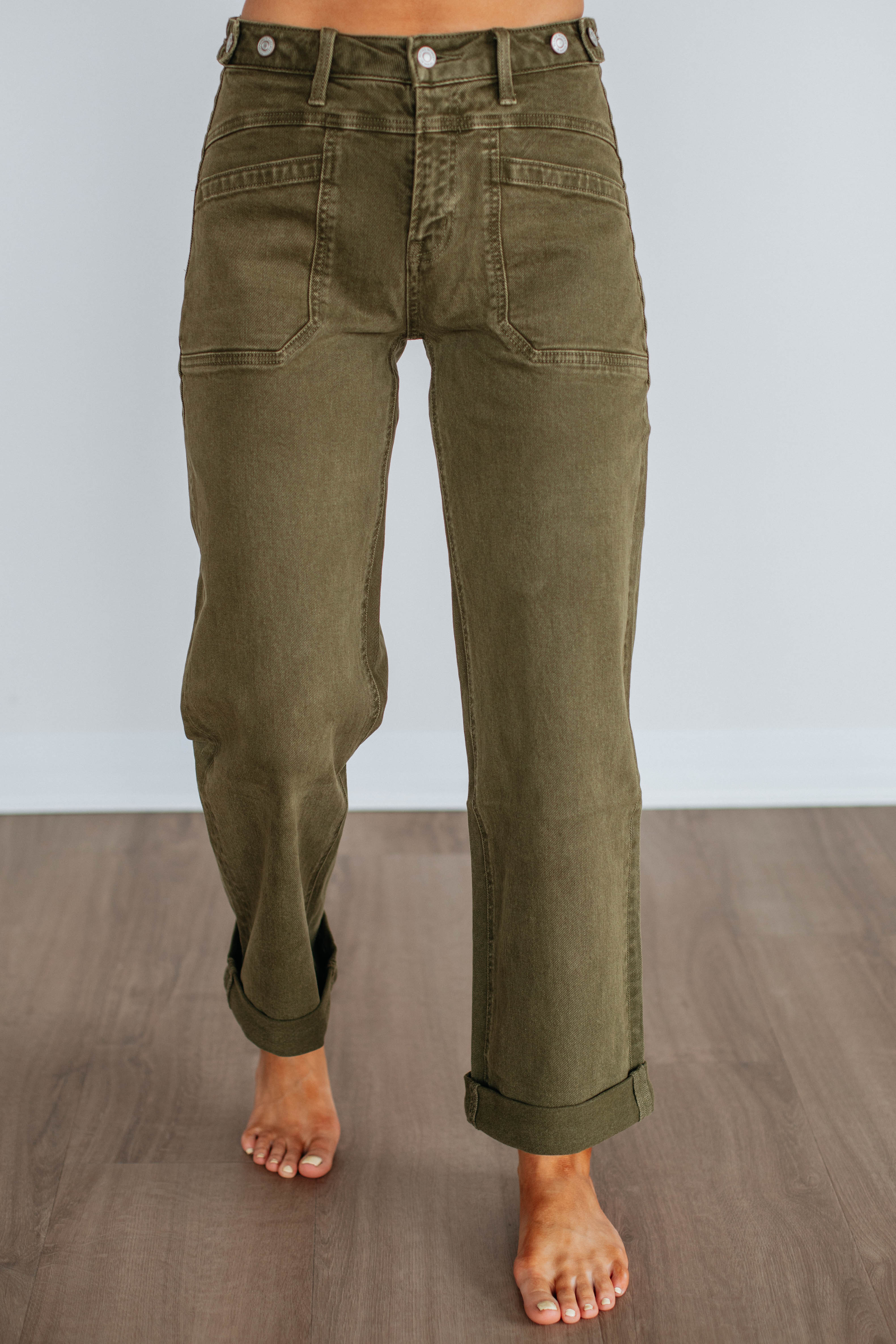 Dayna Flying Monkey Jeans for Women - Dark Olive Wash High Waisted Skinny Denim | Perfect for Casual Outfits, Date Nights & Office Wear