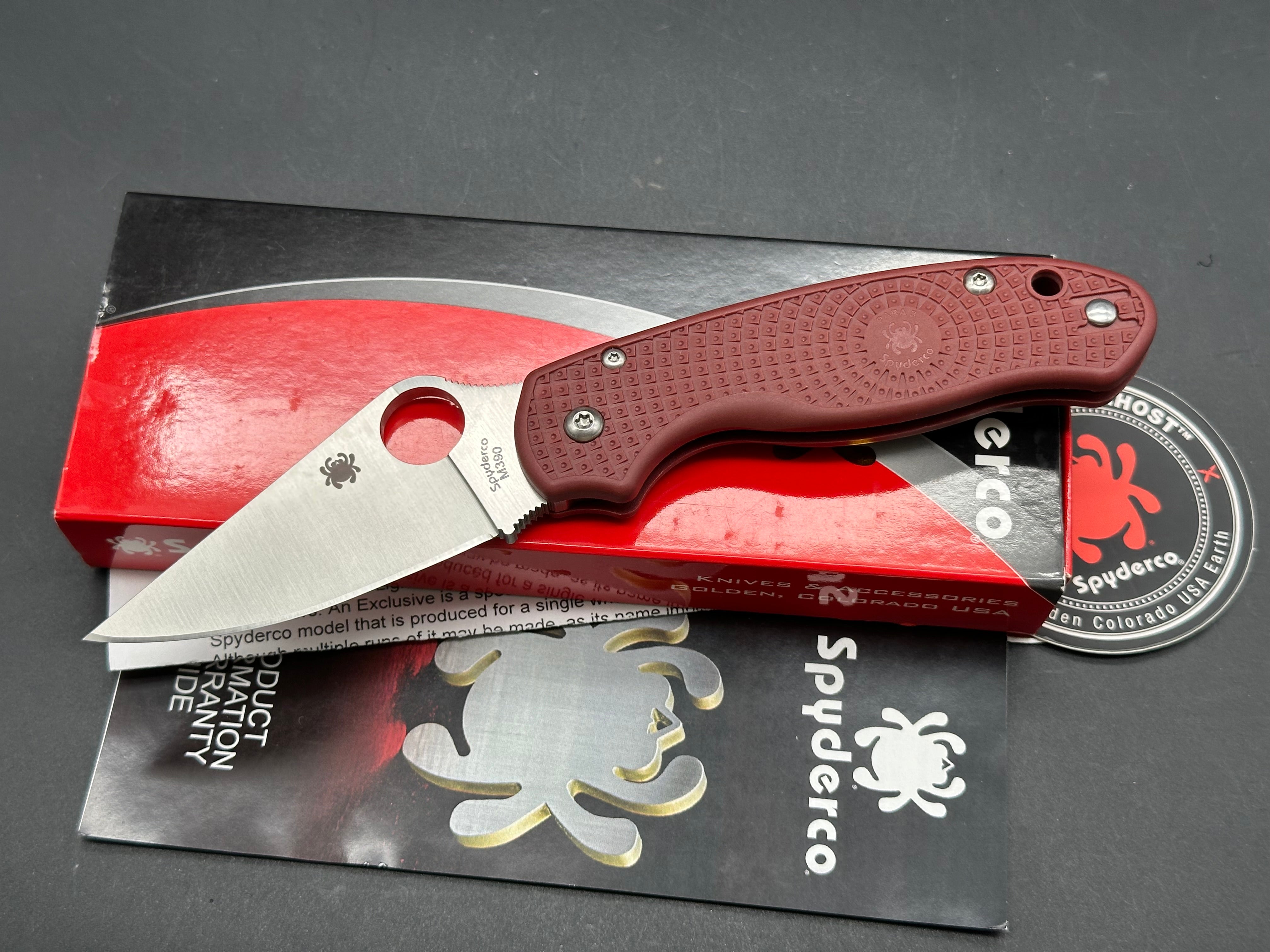 Spyderco Para 3 Lightweight Folding Knife - DLT Exclusive M390 Steel Blade (2.93