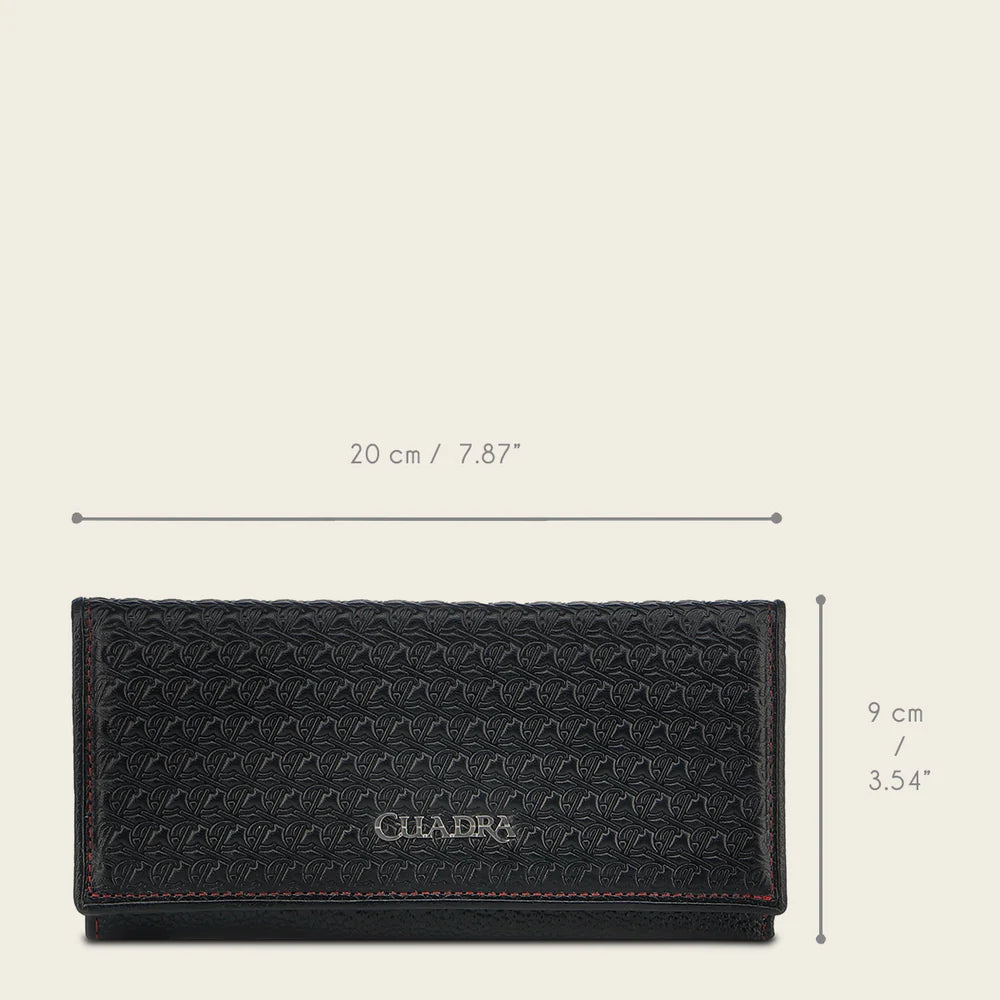 BD255RS Cuadra Black Casual Fashion Bifold Wallet Clutch for Women - Stylish & Compact Purse for Everyday Use, Travel, and Night Out