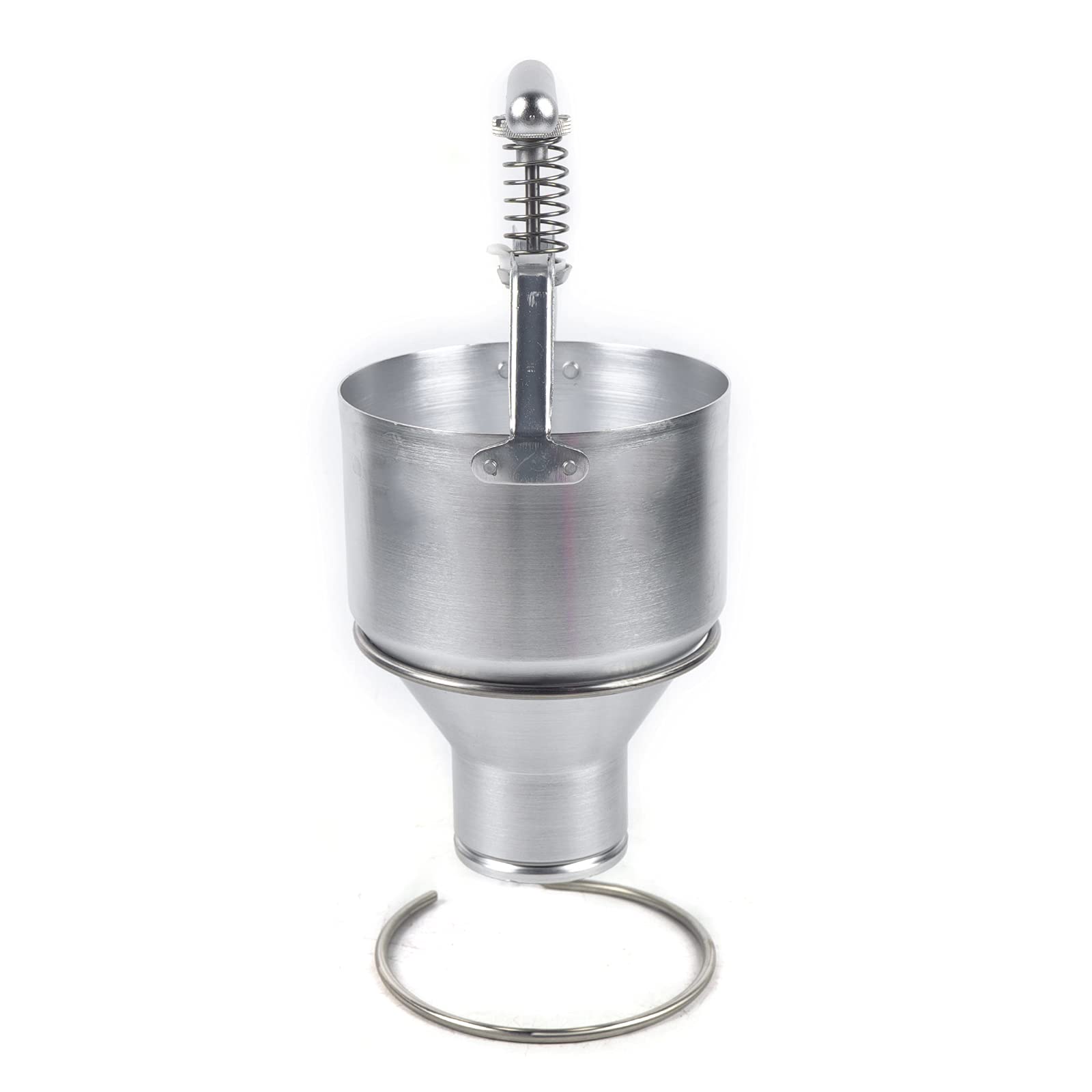 1.3 Gallon Donut Maker Machine with Stand - Manual Aluminum Donut Batter Dispenser for Homemade Doughnuts, 6 Adjustable Thickness Settings - Perfect for Home Baking, Restaurants, Cafes & Bakeries (Ideal for Breakfast, Desserts & Party Treats)