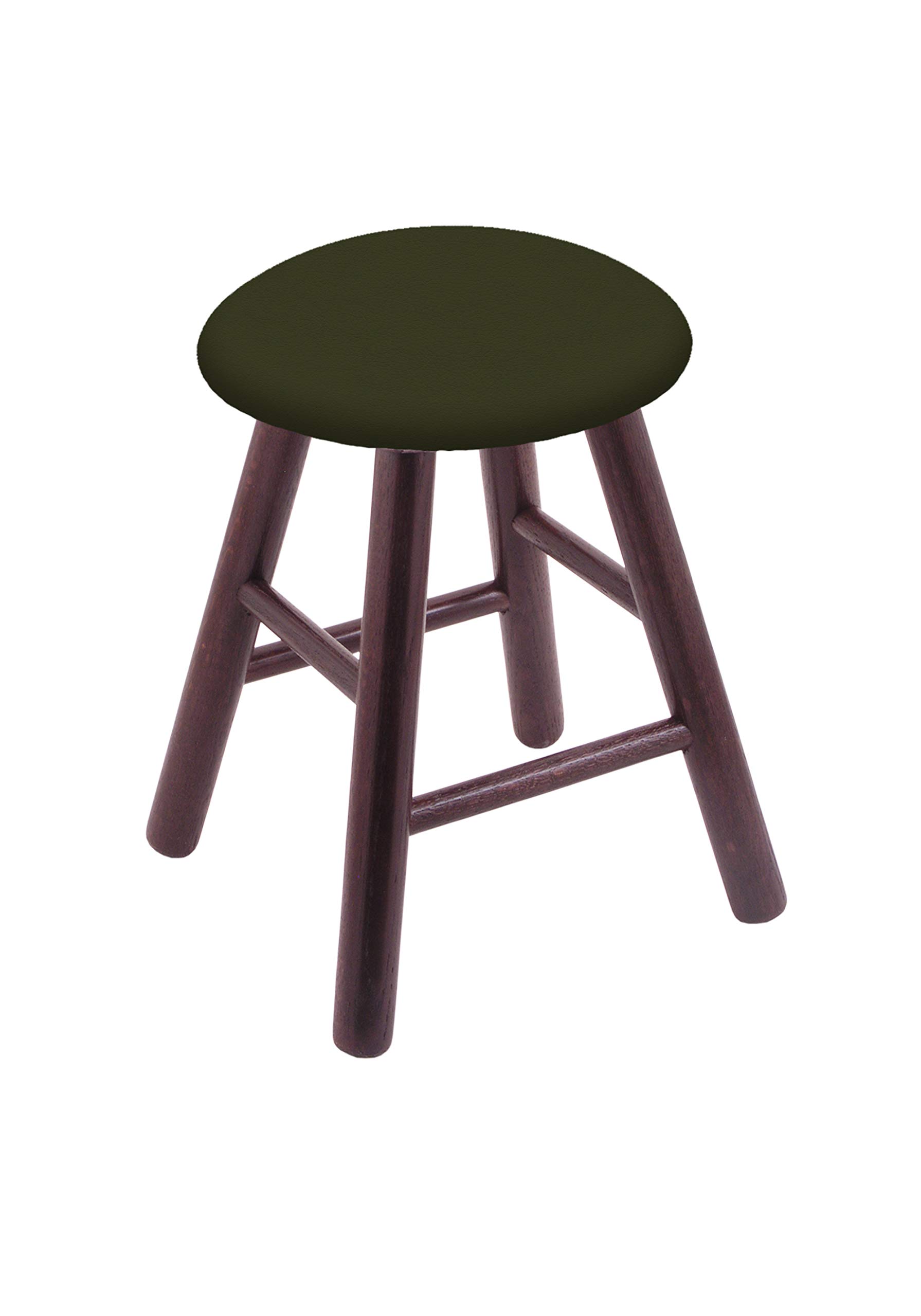 Dark Cherry Oak Vanity Stool with Canter Pine Seat - Elegant Bathroom & Dressing Room Stool for Makeup, Hair Styling & Home Decor