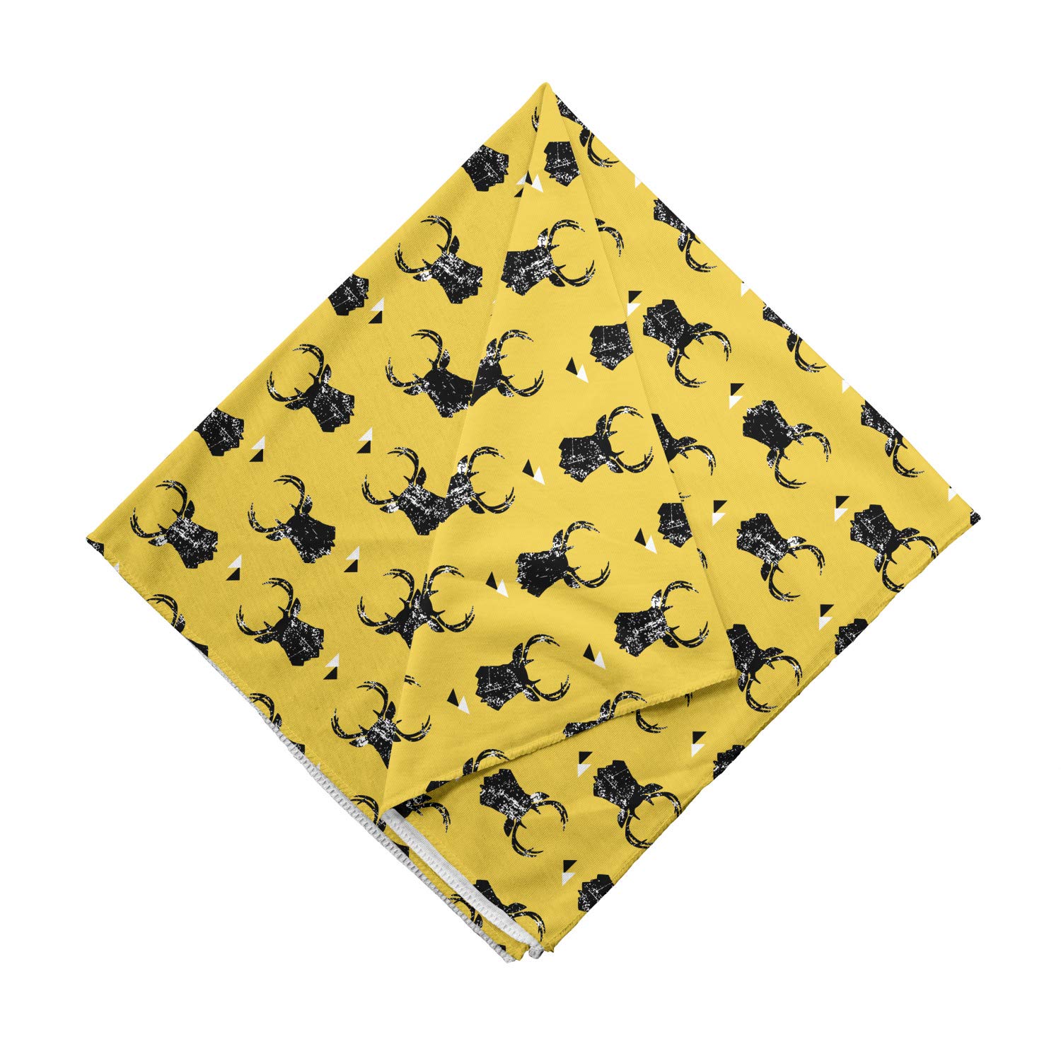 Ambesonne Animal Bandana - Modern Repetitive Deer Head Pattern Unisex Headwear & Neck Scarf for Outdoor Adventures, Music Festivals and Pet Accessories