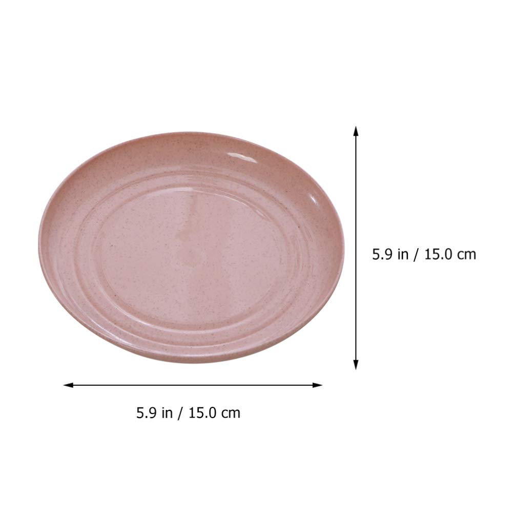 Eco-Friendly Wheat Straw Dinner Plates - 6pcs Safe Tableware for Home & Parties