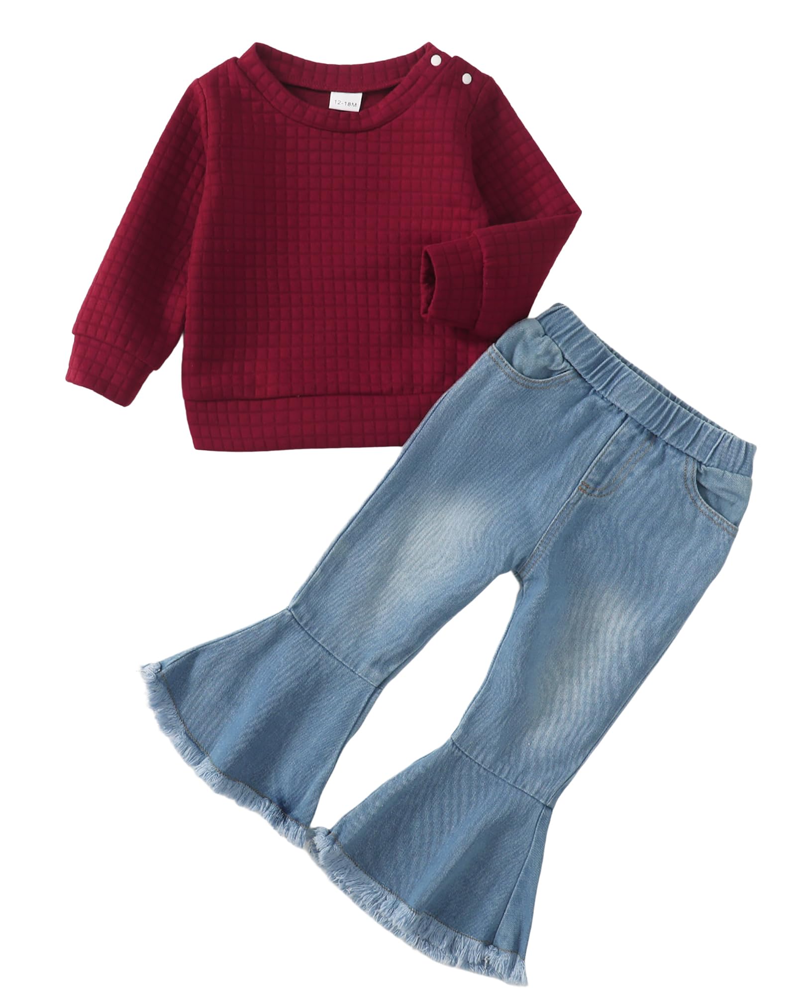 Mioglrie Toddler Girl Clothes - Cute Denim Outfits & Jeans Pants Set for Baby Girls 12-24 Months | Soft & Comfortable Playtime & Casual Wear