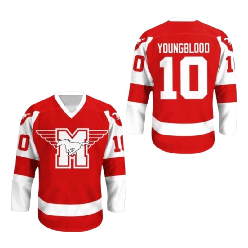 Custom Youngblood Mustang Hockey Jersey - Personalized Name & Number Stitched - Perfect for Games, Tournaments & Fan Gear