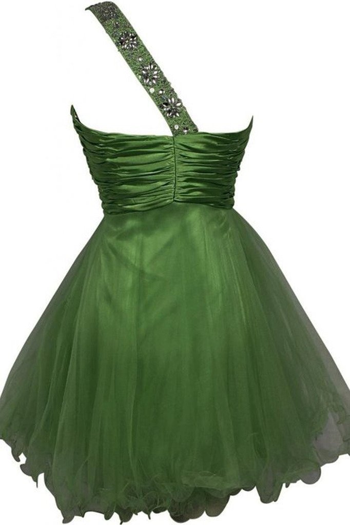 Elegant One Shoulder Short Tulle Dress for Women - Homecoming, Prom, Party Gown | Perfect for Formal Events, Dances & Special Occasions