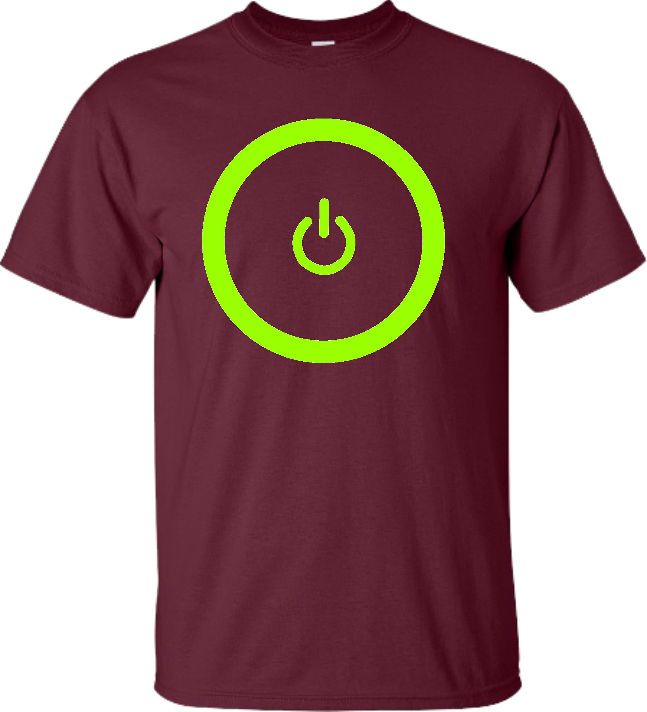 Go All Out Adult Gaming Power Button Gamer Pride T-Shirt - Comfortable Cotton Tee for Gamers, Esports & Video Game Lovers - Perfect for Gaming Conventions, Twitch Streaming & Casual Wear