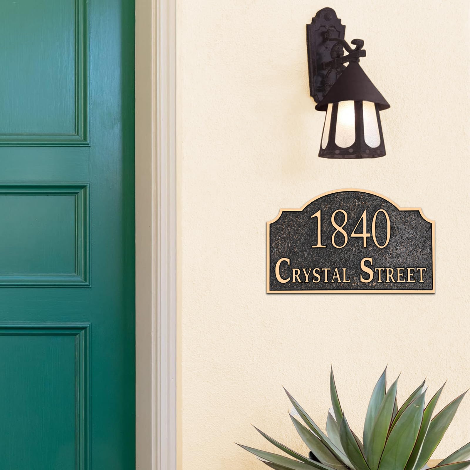 Personalized Metal Address Plaque - 10
