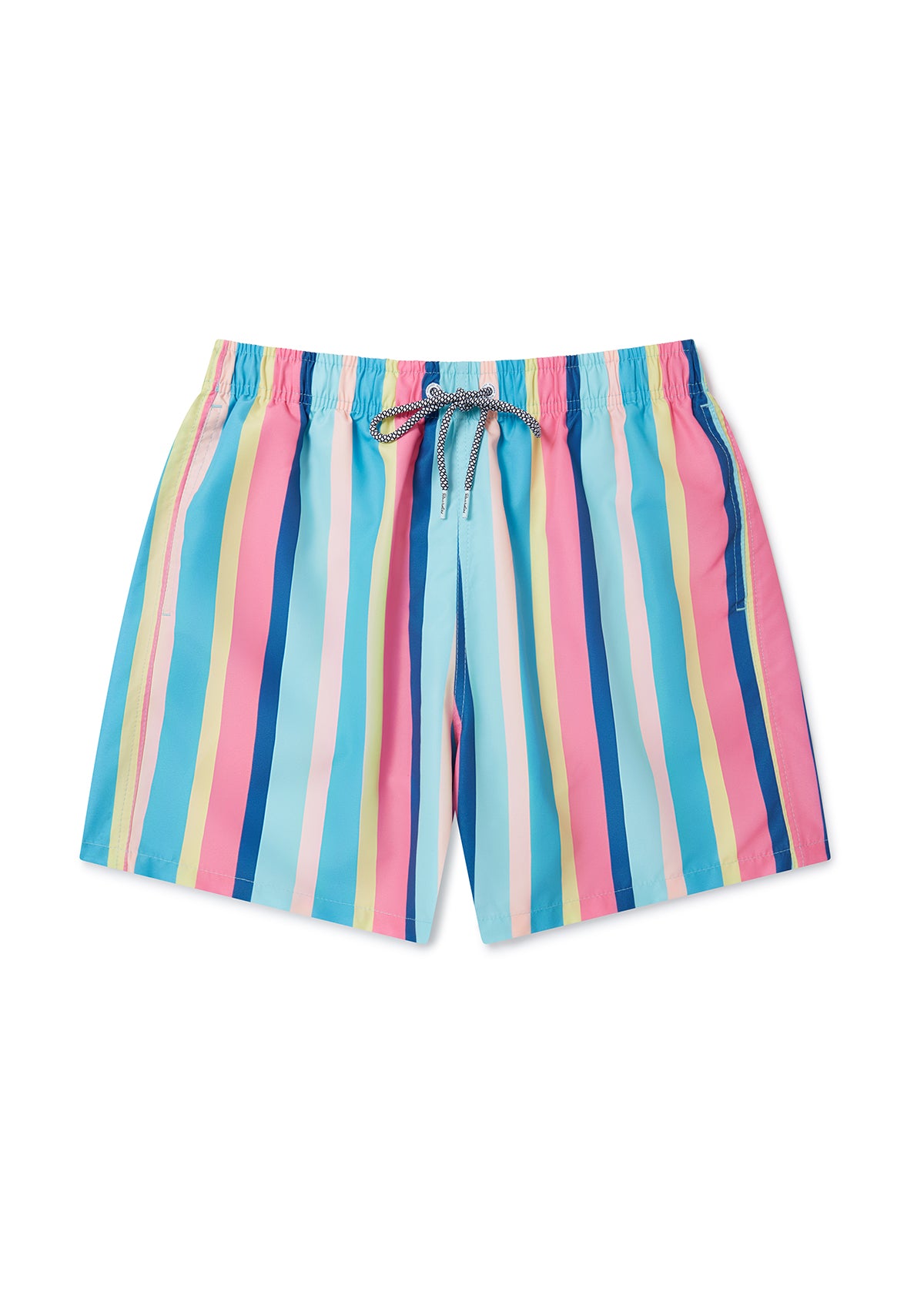 Stylish Cake Stripe Swim Shorts for Men & Boys - Matching Father & Son Swimwear Set for Beach, Pool & Summer Vacations