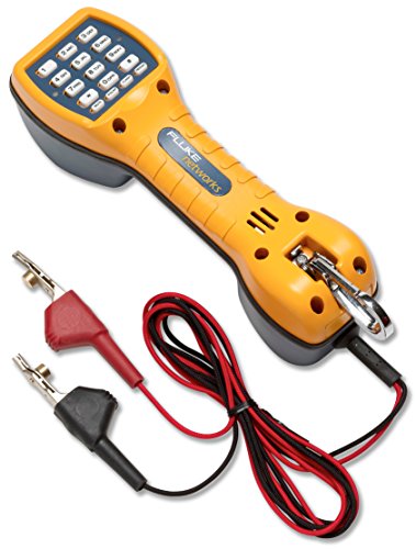 Fluke Networks TS30 Telephone Test Set with Angled Bed-of-Nails Clips - Professional Line Testing for Telecom & Network Technicians - Ideal for Field Service, Installation & Maintenance