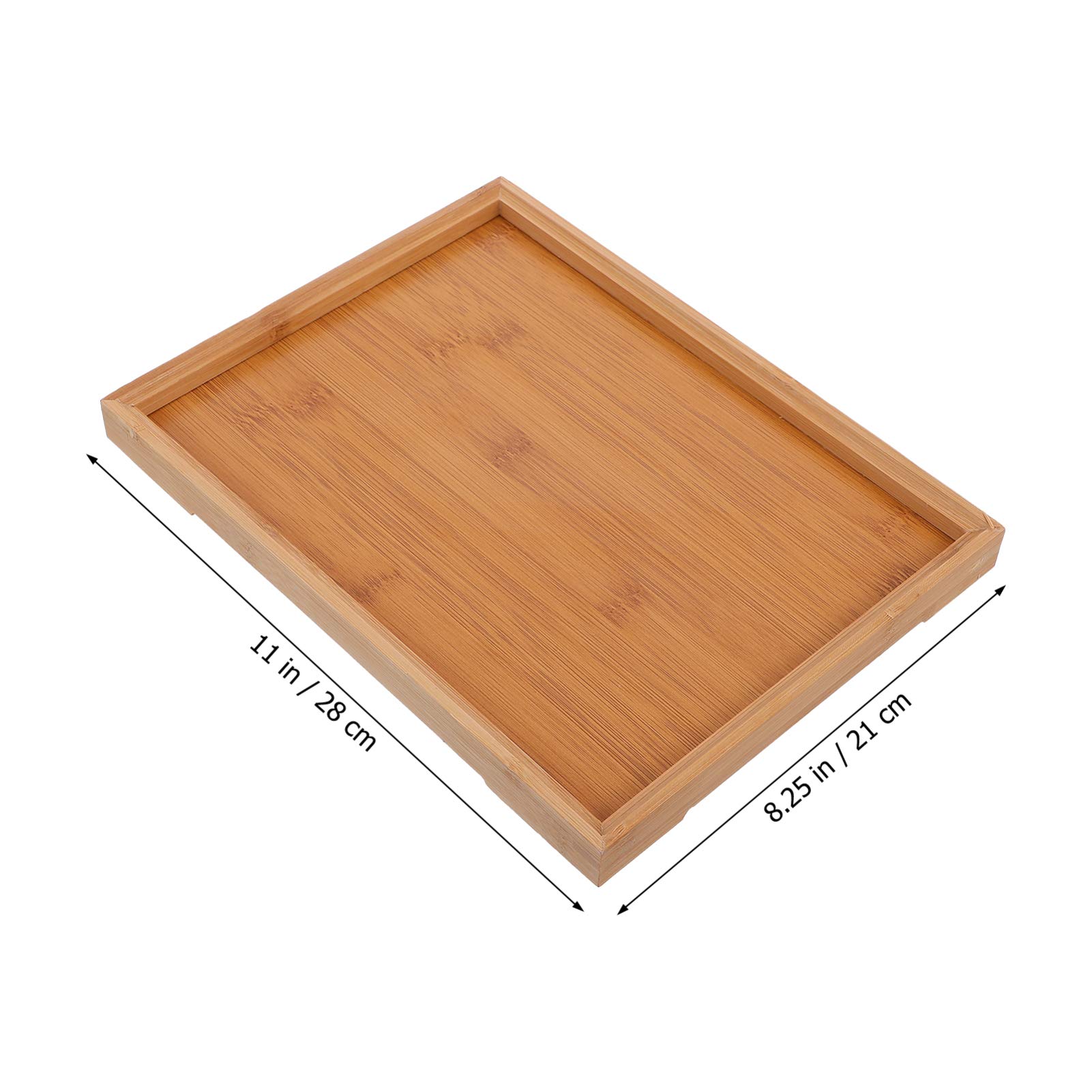 **Cabilock Bamboo Serving Tray - 1pc Natural Bamboo Platter for Food, Tea, Snacks | Eco-Friendly Home & Kitchen Serving Dish for Parties, Dining, Entertaining**