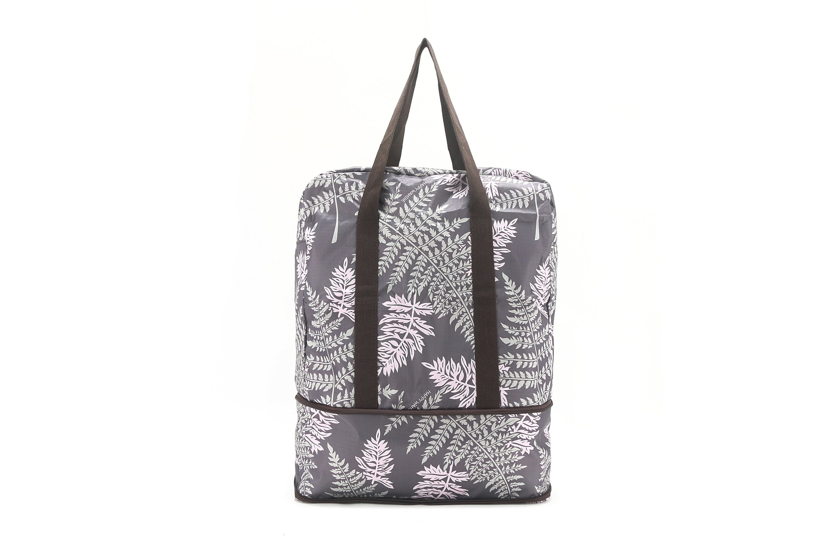 Foldable Duffle Bag for Travel & Gym - Sophie Fern Brown Water-Resistant Carry-On Luggage - Perfect for Weekend Trips, Sports & Outdoor Adventures