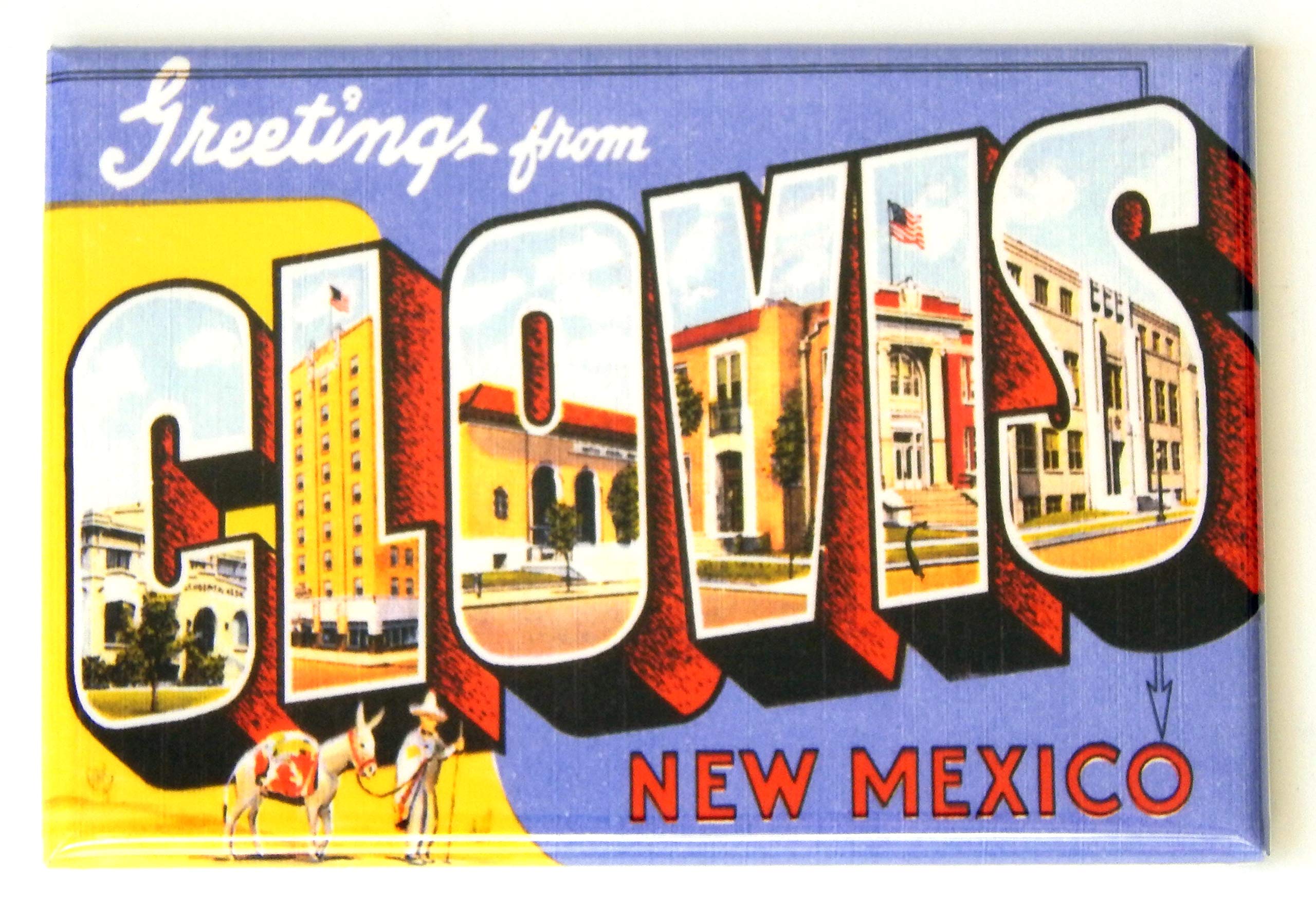 Clovis New Mexico Souvenir Fridge Magnet - 2 x 3 Inch Collectible Travel Gift for Refrigerator, Office, or Locker Decoration - Perfect for Road Trips, Vacation Memories & Southwest Decor