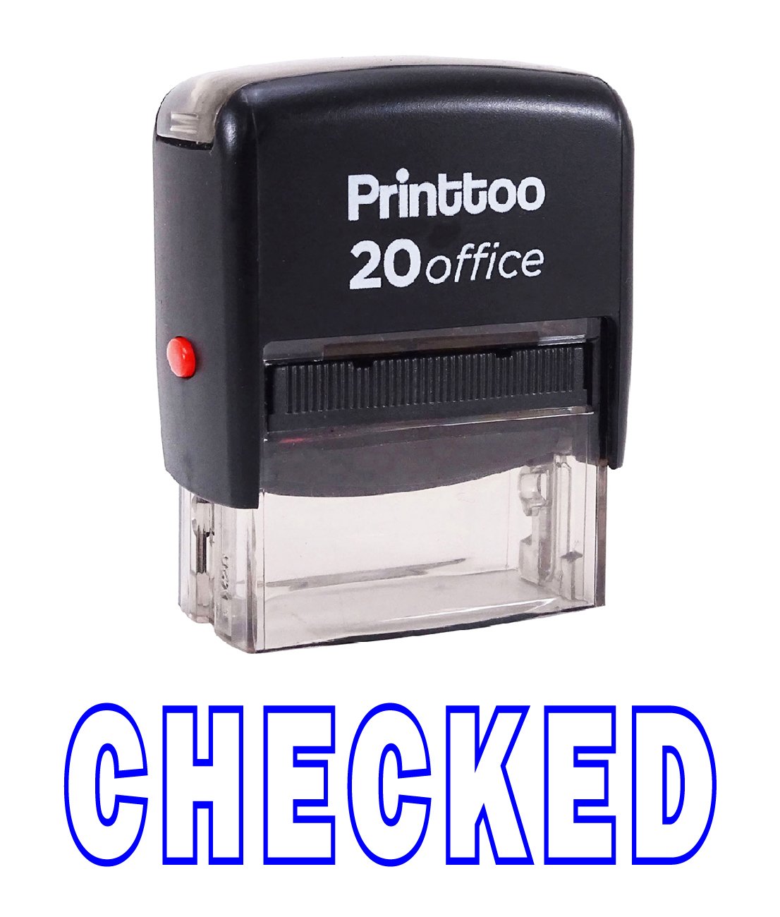 Custom Self-Inking Rubber Stamp for Office Stationery - Blue | Perfect for Business Checks, Documents & Mailings