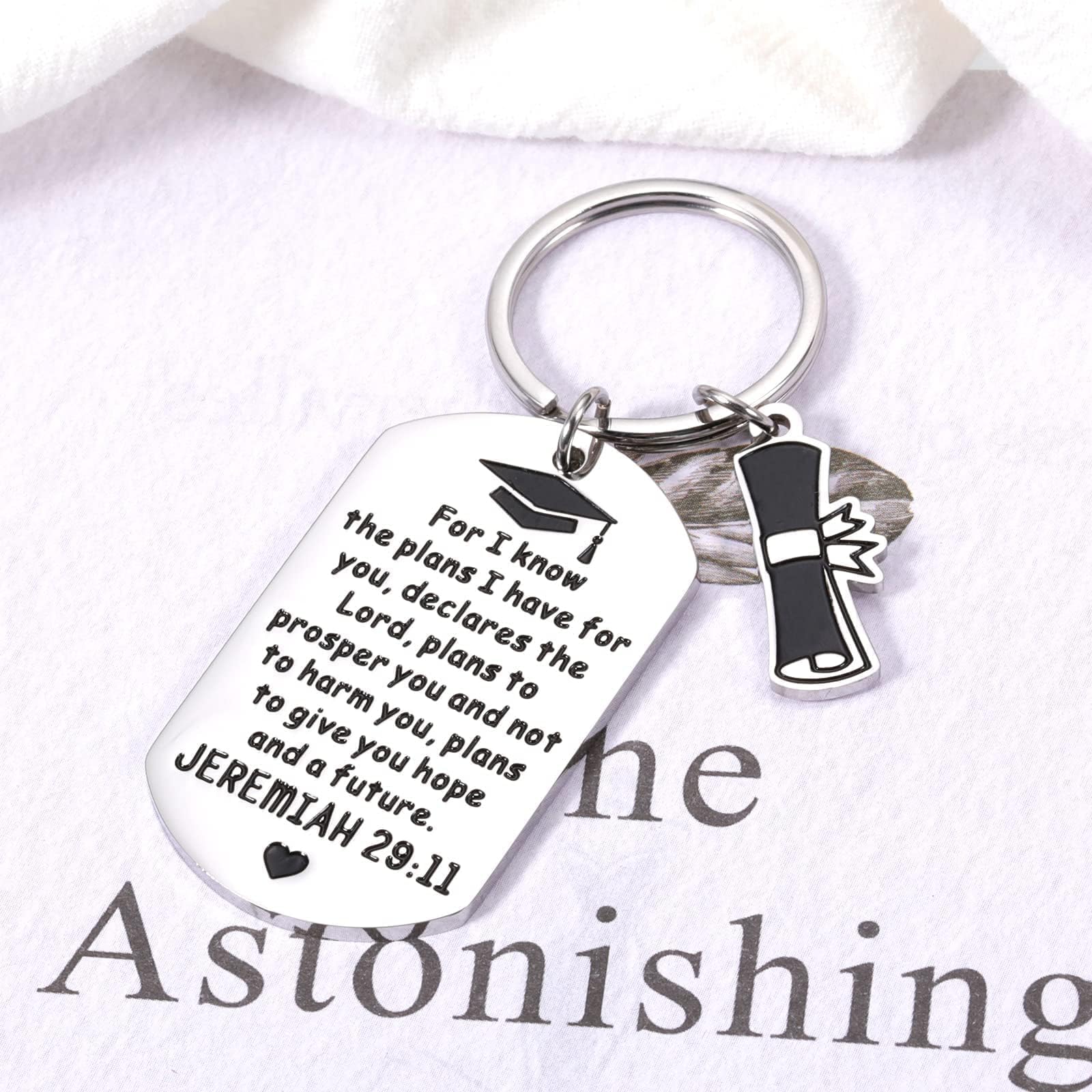 2025 Graduation Gifts for Women & Men - Inspirational Christian Keychain with Jeremiah 29:11 Verse - Perfect Senior Gift for Class of 2025 - Jesus Calling Graduation Present for Teen Boys & Girls - Ideal for Commencement Ceremonies, Year-End Celebrations & Religious Milestone Gifts