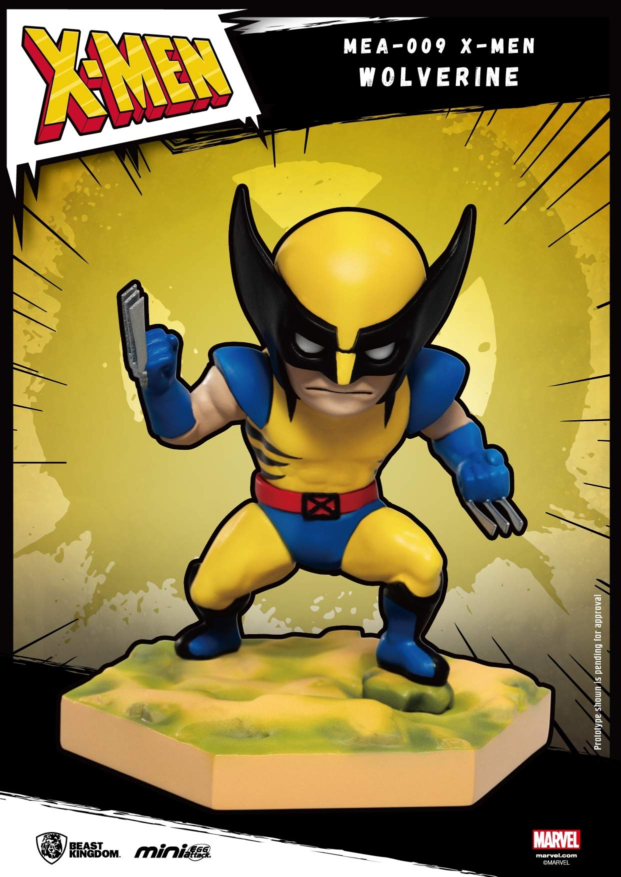 Marvel X-Men Mini Egg Attack MEA-009 Wolverine Action Figure Collectible Toy - Perfect for Marvel Fans, Collectors, and Home/Office Display