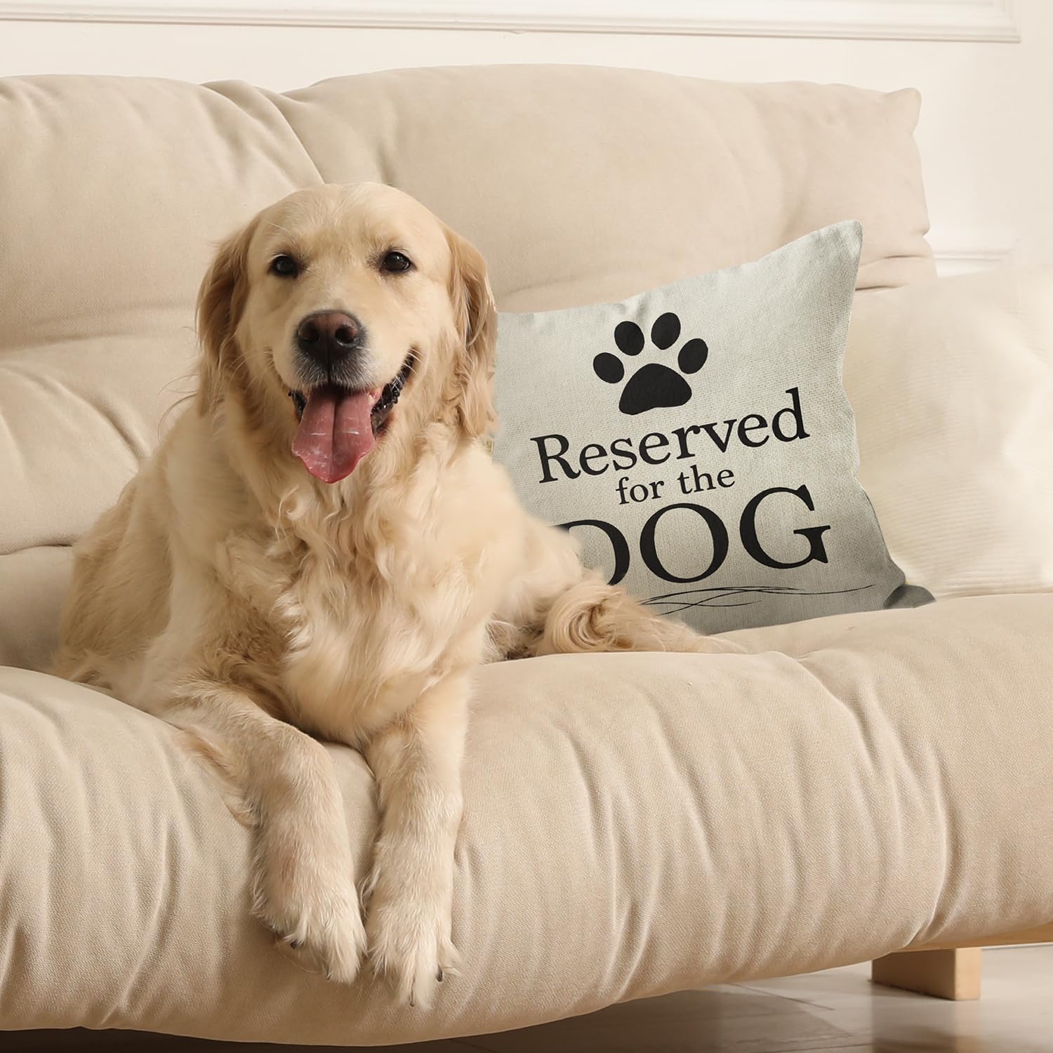 18x18 Dog Pillow Cover - Cute Pet Themed Pillow Case for Small Dogs, Perfect Gift for Dog Owners & Lovers - Ideal for Home Decor, Sofa, Bed & Dog Beds