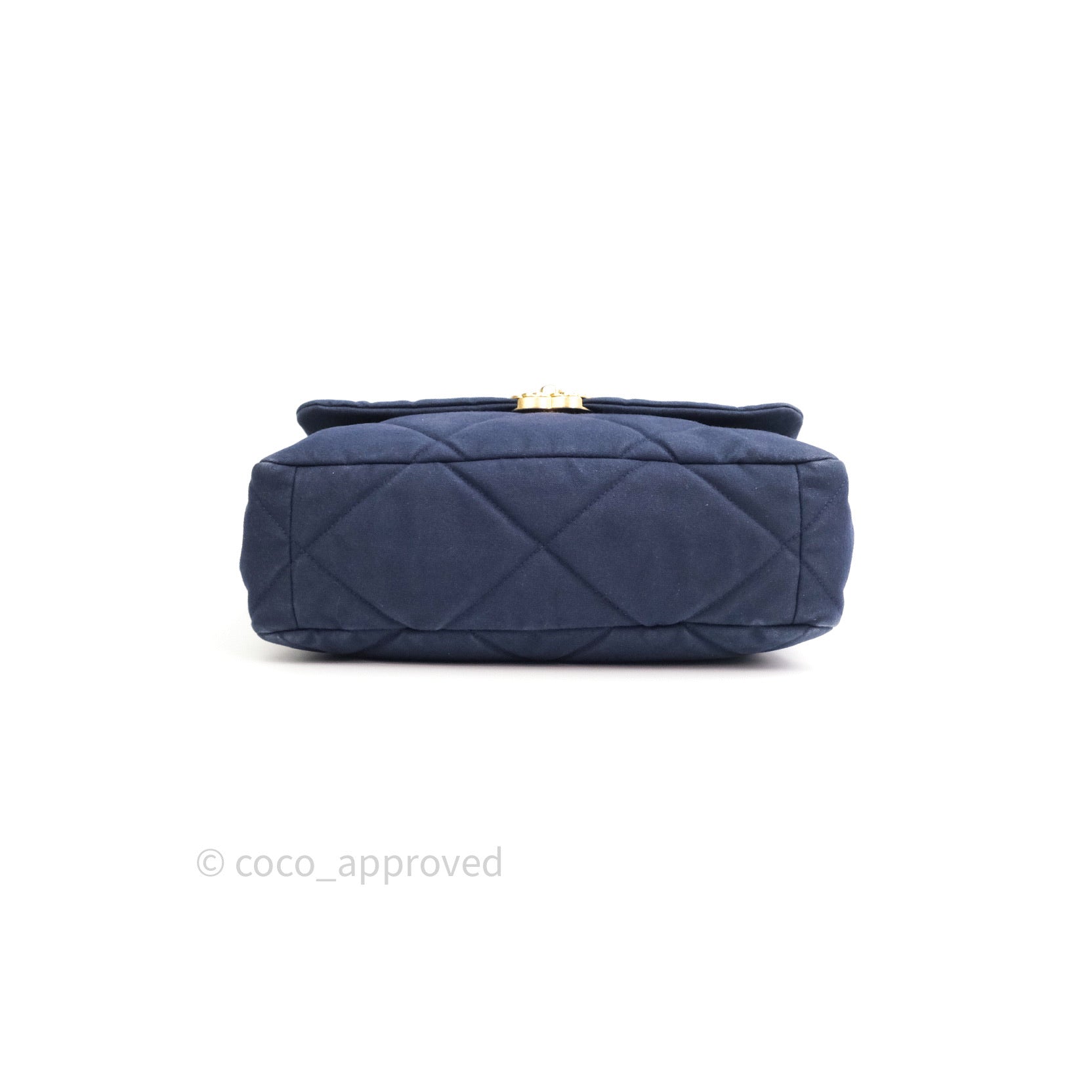 Chanel 19 Medium Flap Bag in Navy Canvas with Mixed Hardware - Luxury Designer Handbag for Women, Perfect for Work, Travel & Evening Events