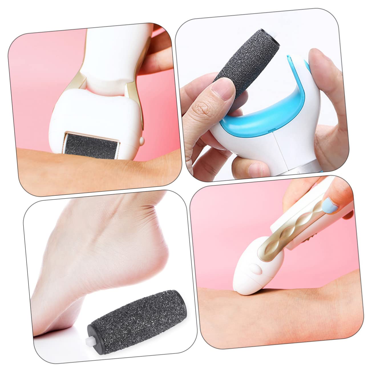Beavorty 10pcs Electric Foot File Replacement Rollers - Upgraded Pedicure Tools for Dead Skin Removal & Foot Care - Perfect for Home Spa, Salon Use & DIY Pedicure Kits