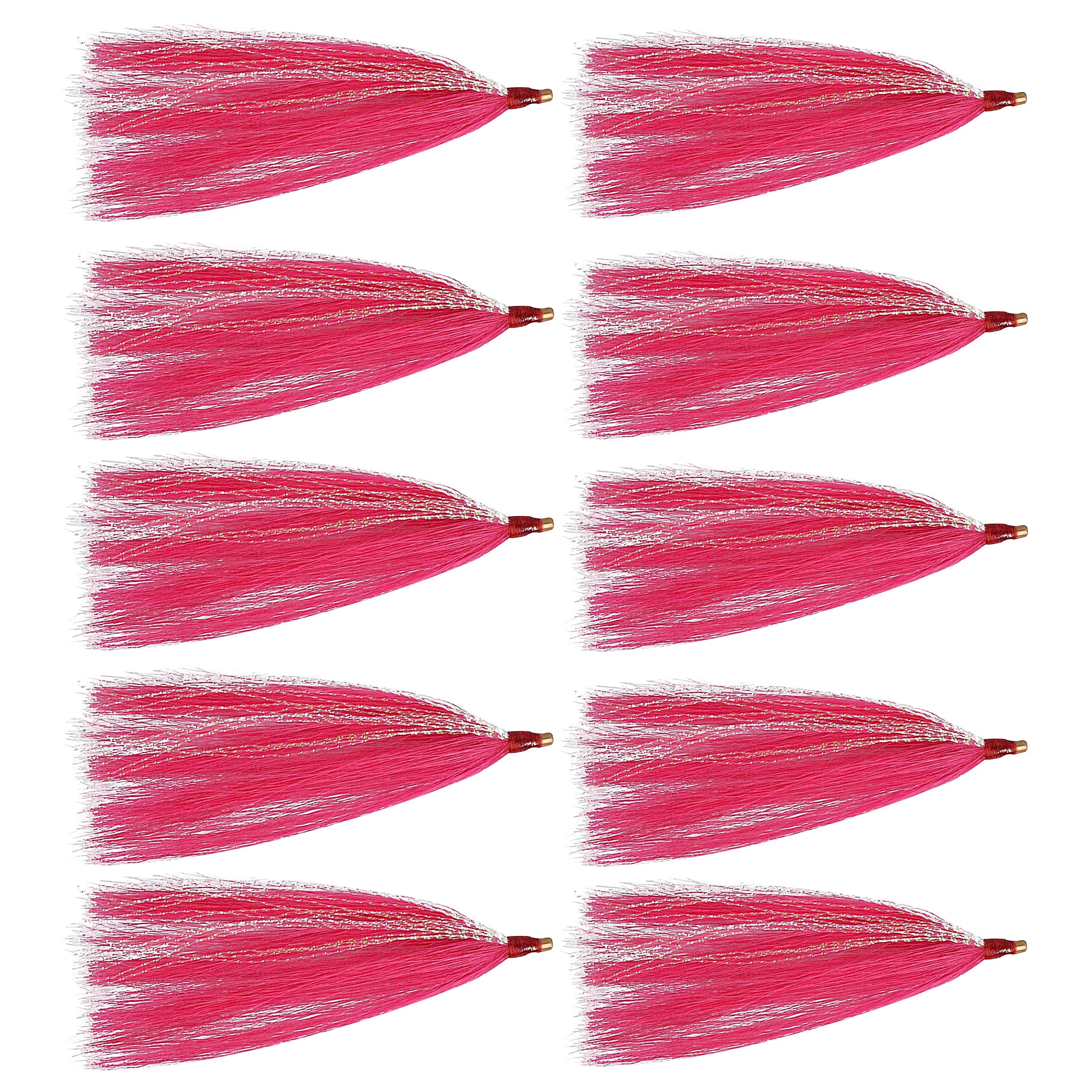 Bucktail Fishing Lures 10pcs - Saltwater Cod Teaser Kit for Surf Casting