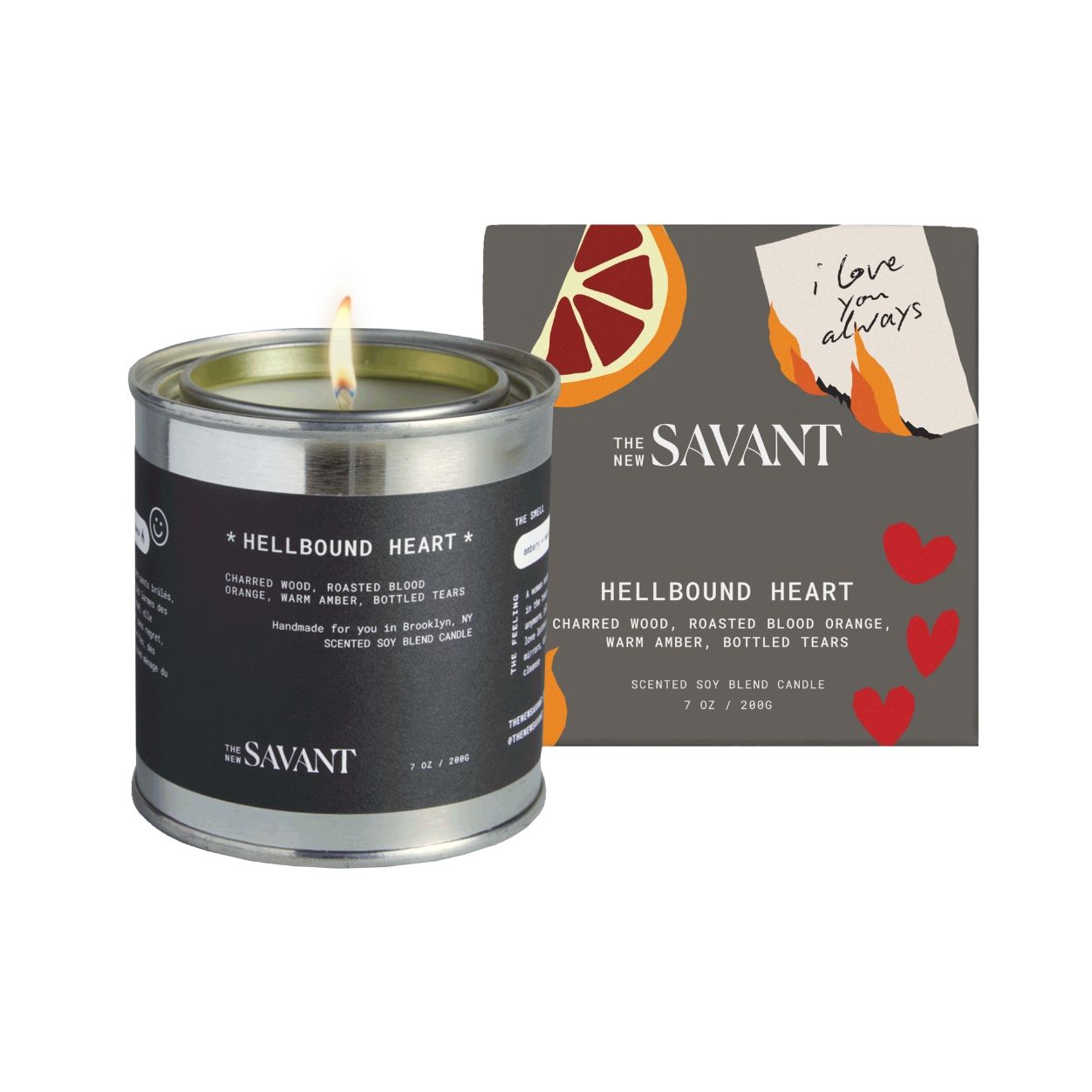 Hellbound Heart Candle - Gothic Scented Soy Wax Candle for Home Decor, Romantic Gifts & Halloween Party Decorations