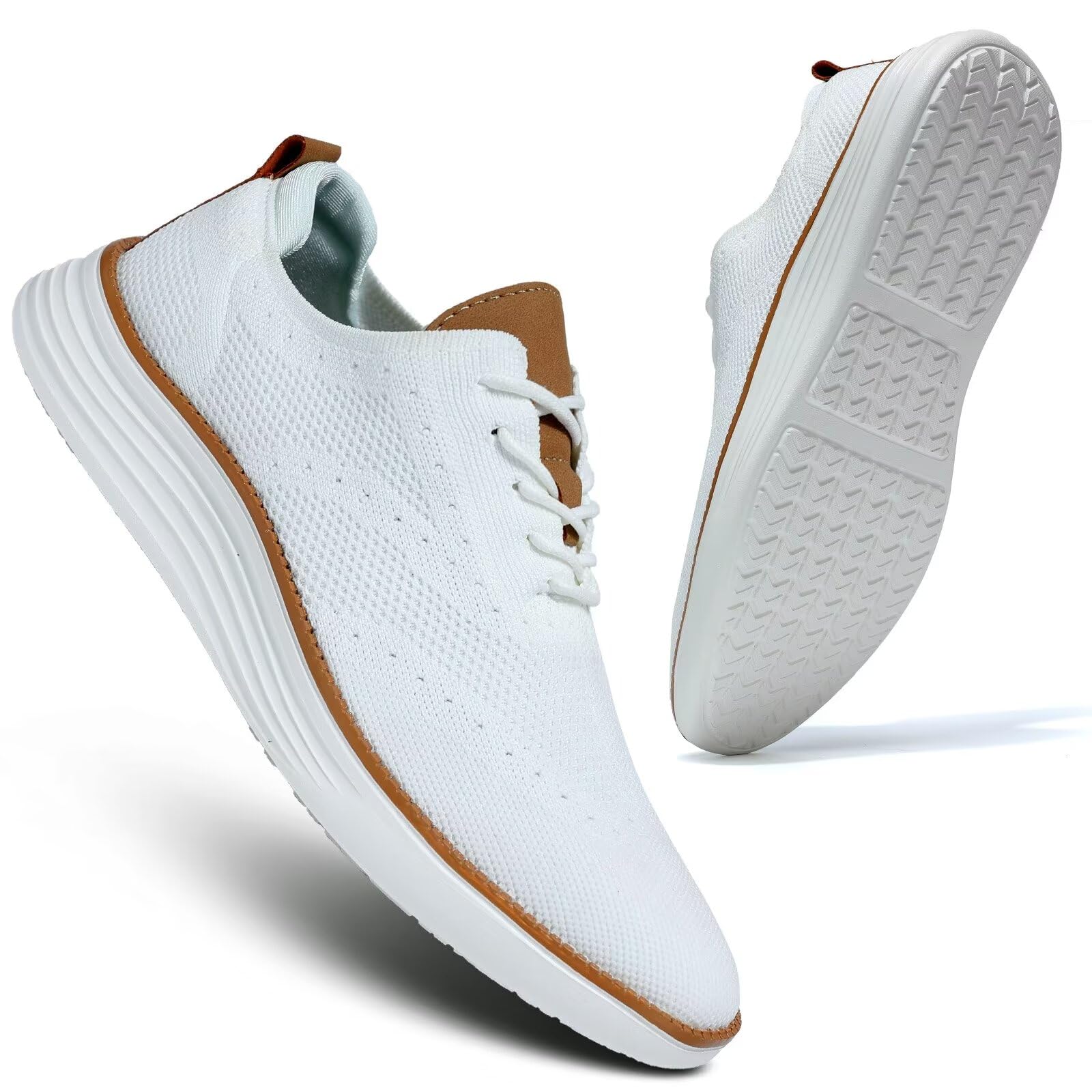 Men's Lightweight Oxford Lace-Up Casual Sneakers - Comfortable Walking Shoes for Everyday Wear & Outdoor Activities