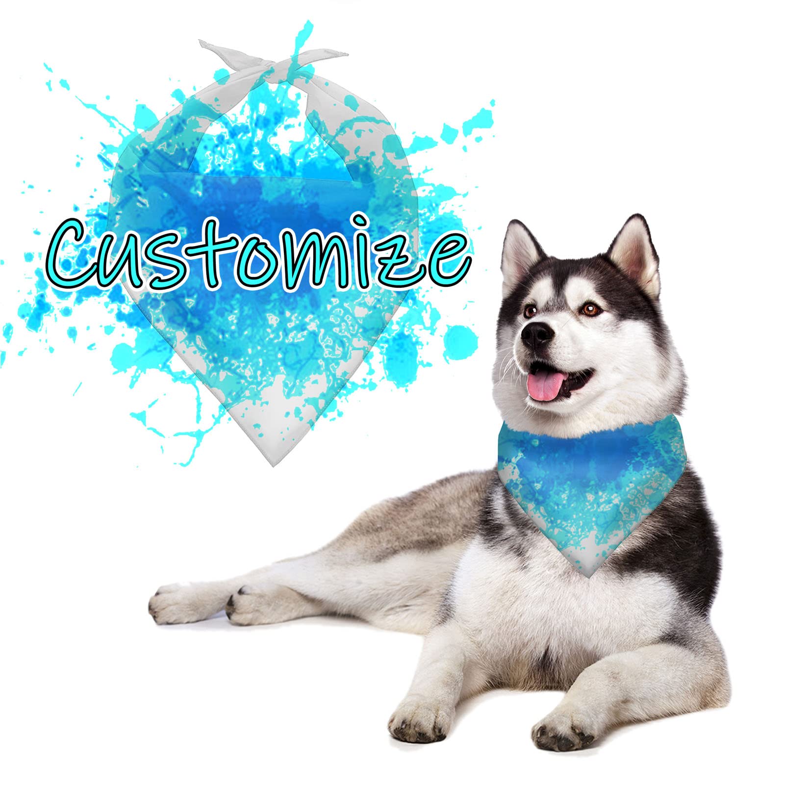 Custom Personalized Dog Bandanas - Washable Polyester Triangle Bibs & Scarves for Pets - Perfect for Gifts, Holidays, and Daily Walks