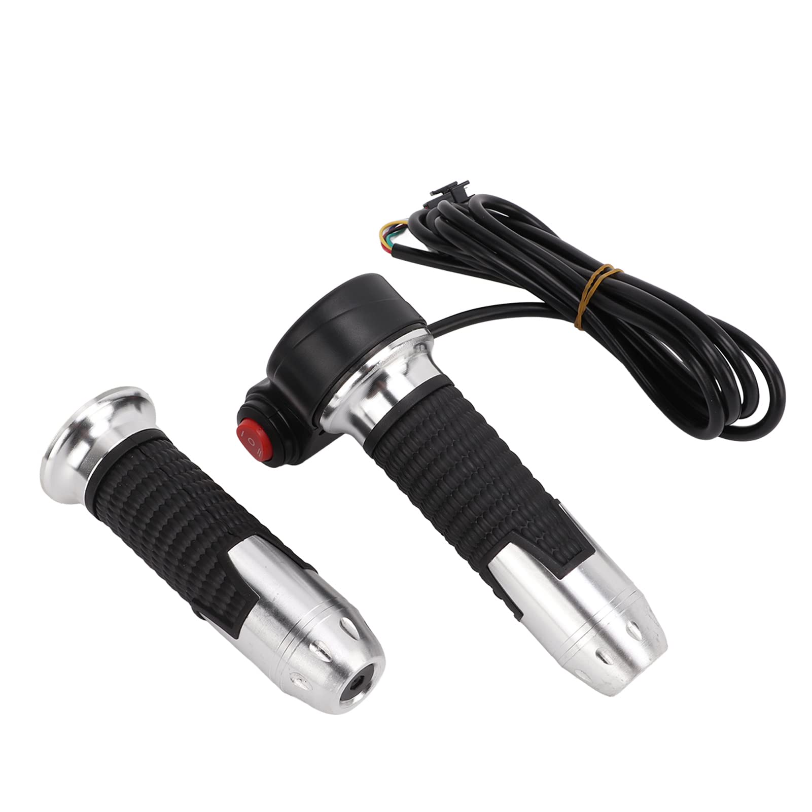 Universal 12V-99V Electric Throttle Grips - 1 Pair Motorcycle Handlebar Grips with 3-Speed Switch, Scooter Accelerator Handle (Ideal for E-Bikes, ATVs, and Electric Scooters)
