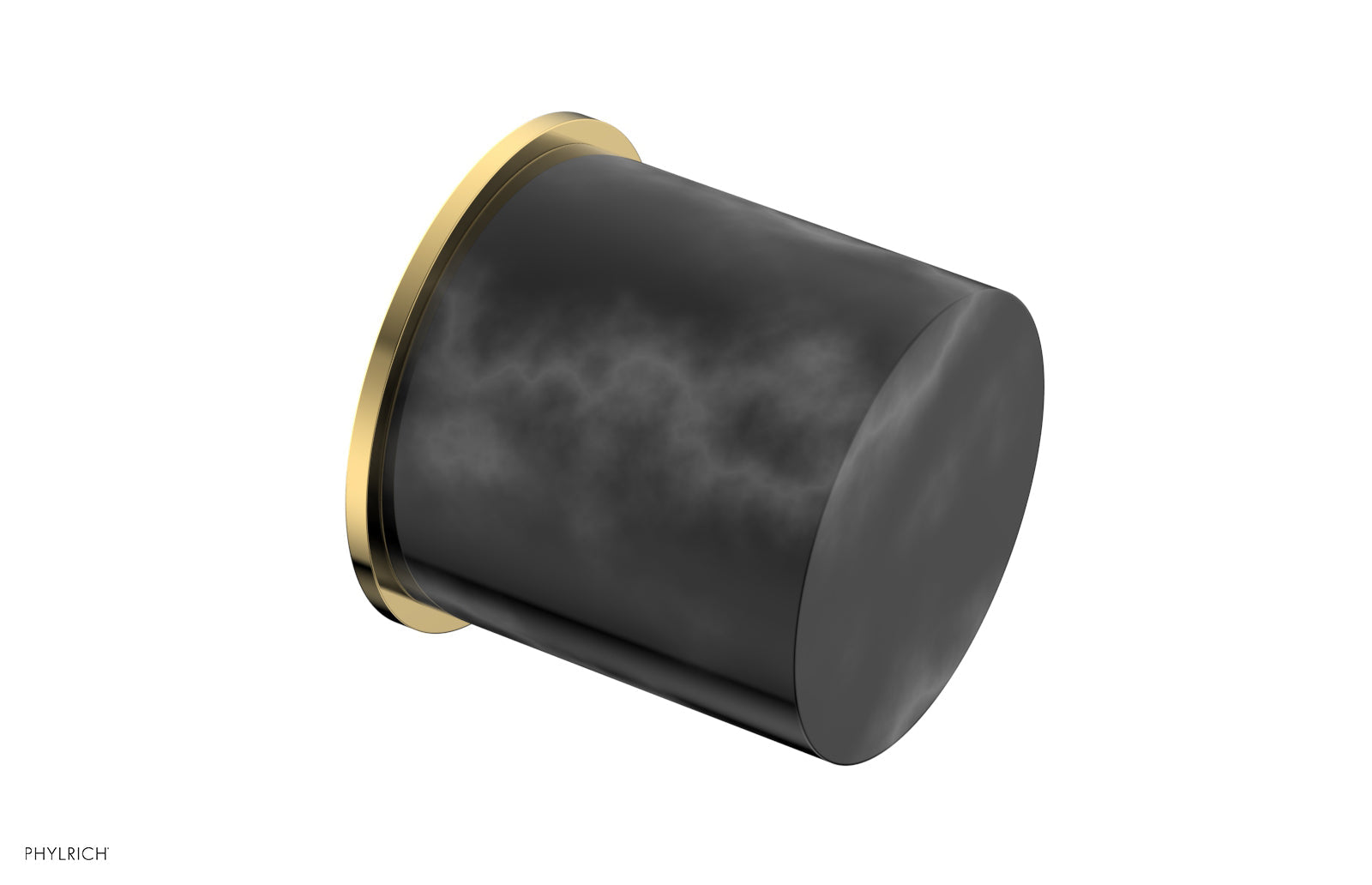 Black Marble Cabinet Knob - BASIC II 230 92 - Elegant Hardware for Kitchen & Bathroom Cabinets, Dressers & Furniture