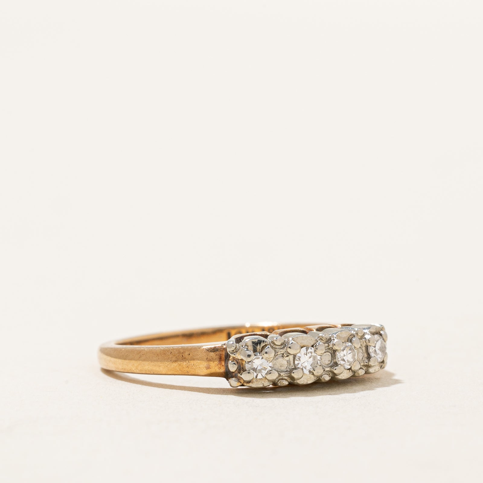 0.10ctw Four Stone Diamond Ring - Size 6 | Elegant Wedding Band, Anniversary Gift for Her | Perfect for Engagement, Proposal & Special Occasions