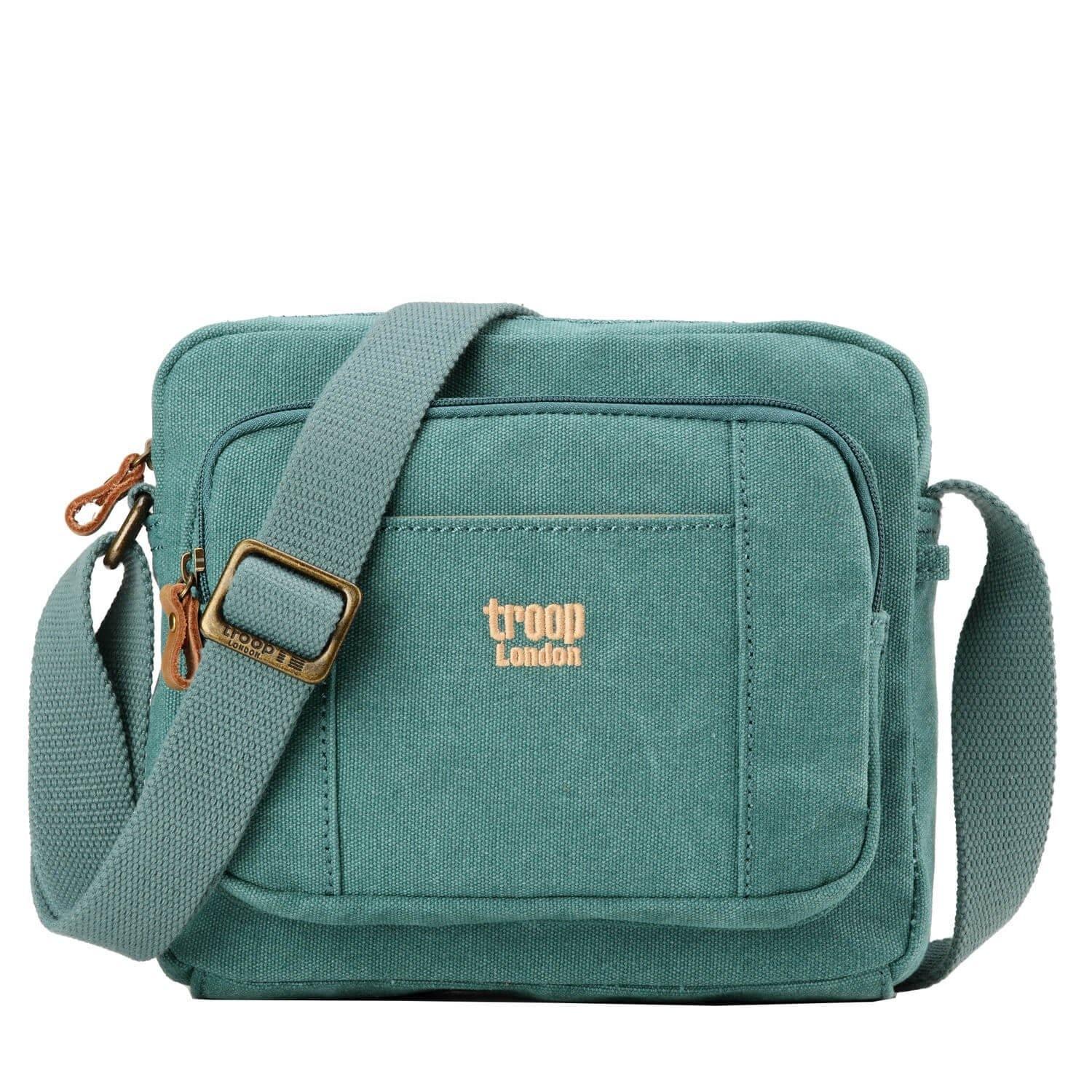 Troop London Classic Canvas Crossbody Bag for Women & Men - Stylish & Durable Shoulder Bag for Travel, Work & Everyday Use