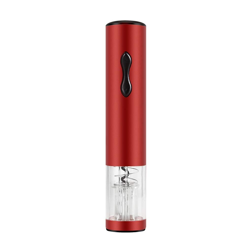Electric Wine Bottle Opener - Rechargeable Stainless Steel USB Wine Opener with Foil Cutter | Perfect for Home Bars, Parties & Gifts (Red)