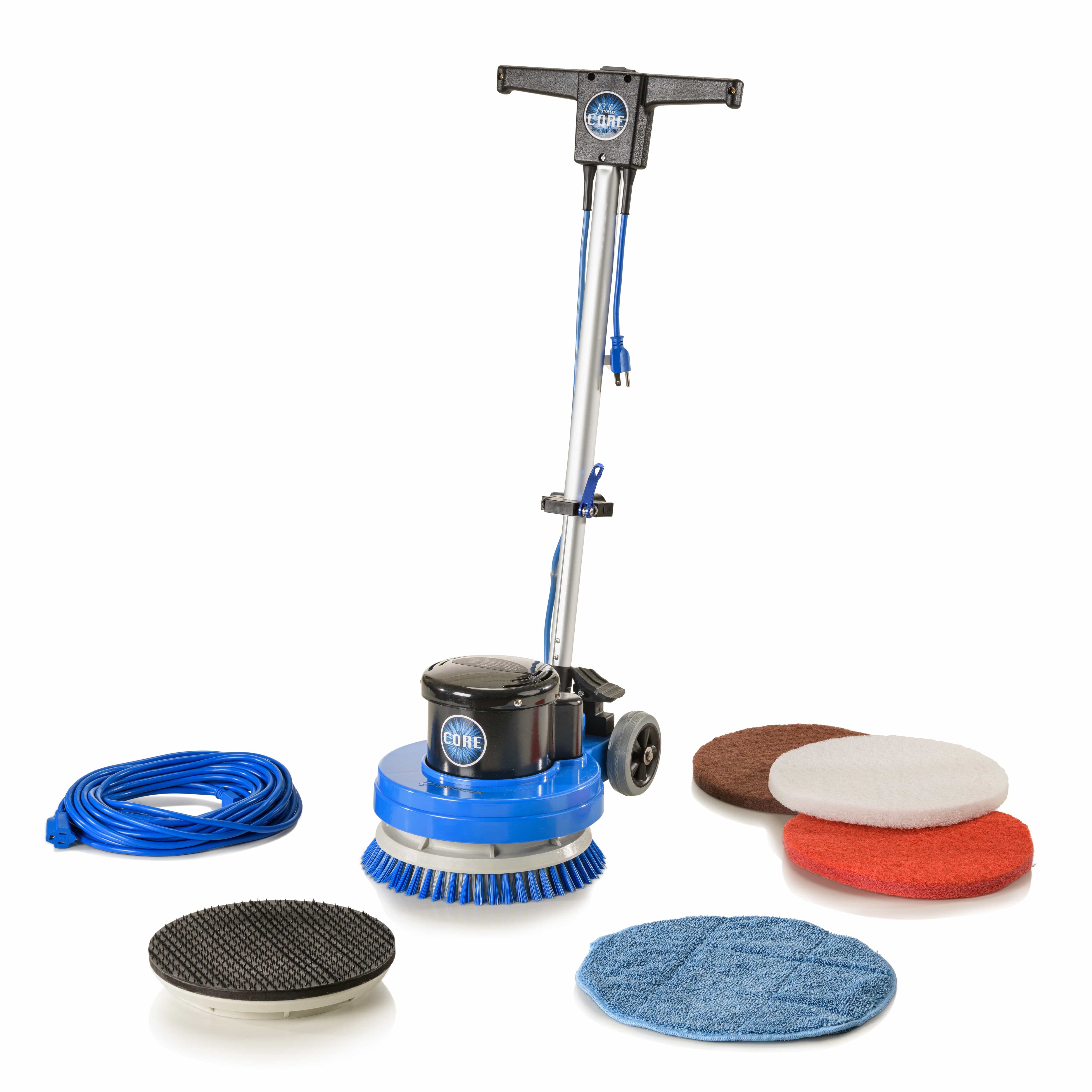Prolux Core 13 Heavy Duty Commercial Floor Polisher & Buffer Machine with 5 Pads - Ideal for Hardwood, Tile & Concrete Floor Cleaning & Polishing
