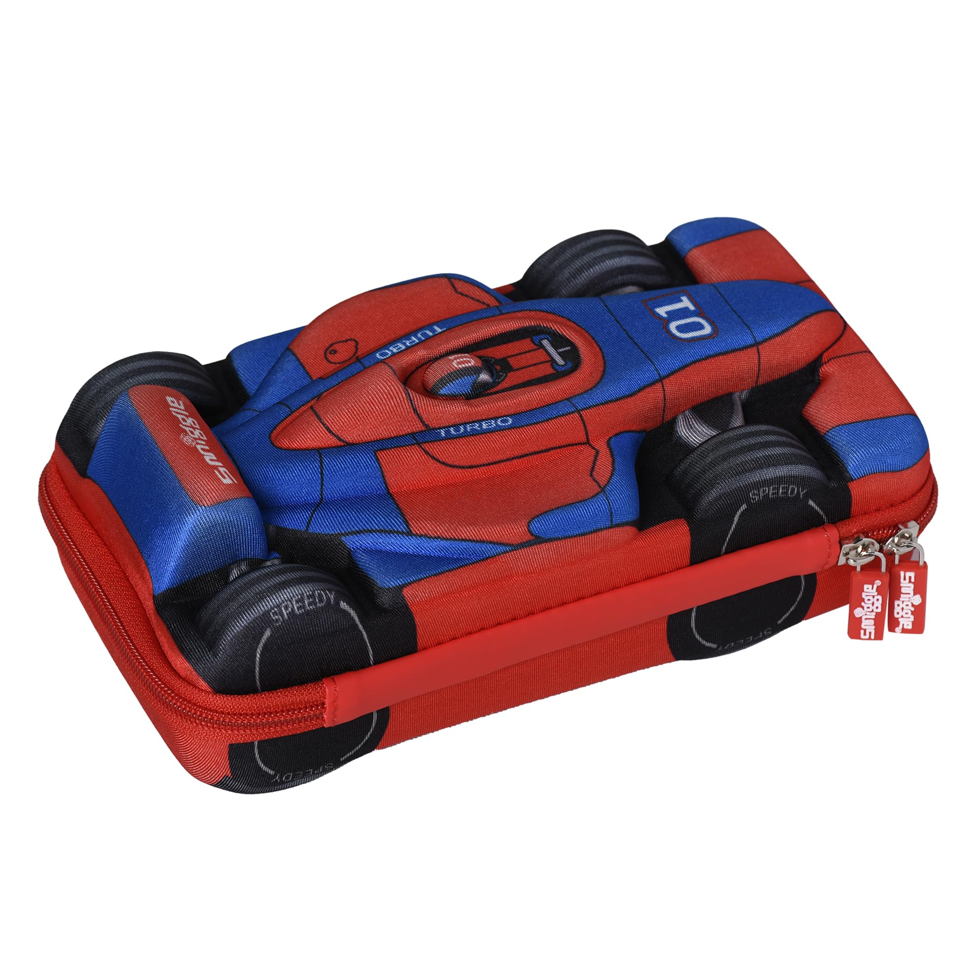 SMIGGLE Kids' Racing Car Hardtop Pencil Case - Durable School Pouch for Boys & Girls - Perfect for School Supplies, Art Tools & Stationery Organization - Great Gift for Students