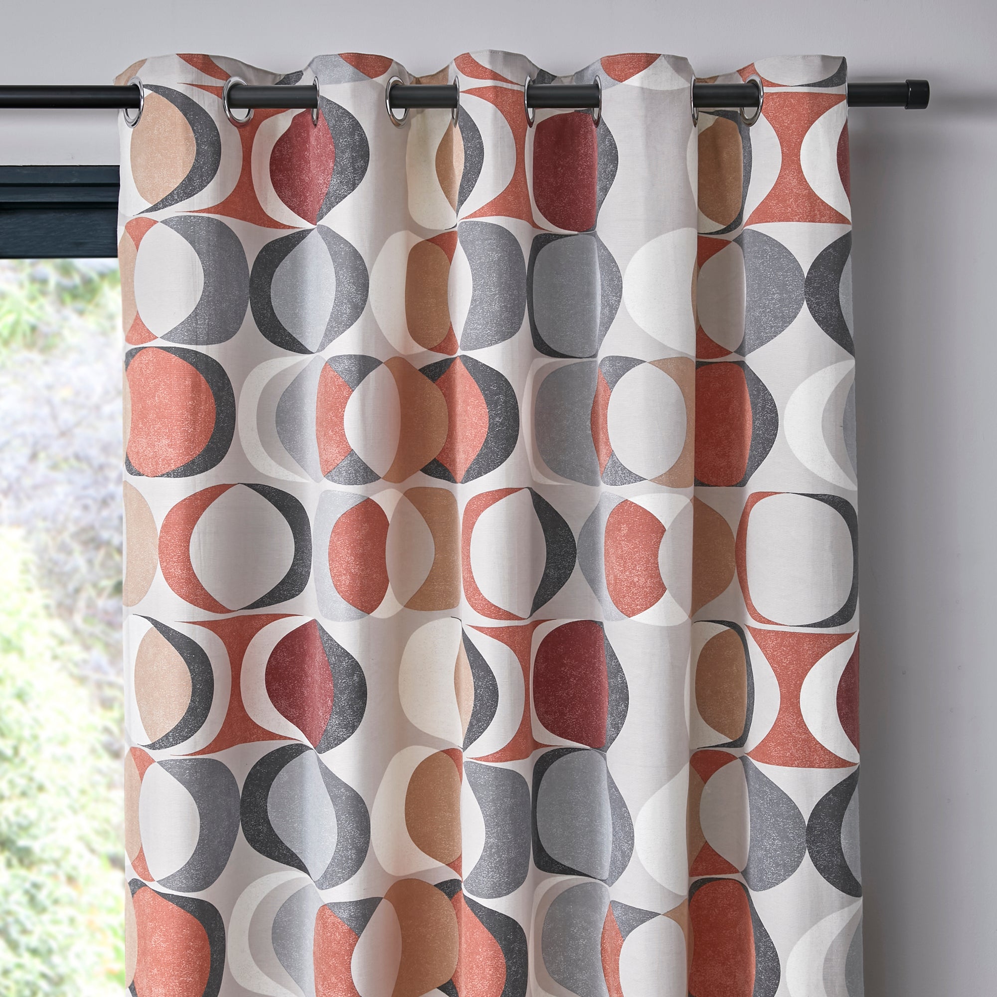 Fusion Sander Eyelet Blackout Curtains for Living Room & Bedroom - Noise Reducing & Thermal Insulated Window Drapes for Home Decor