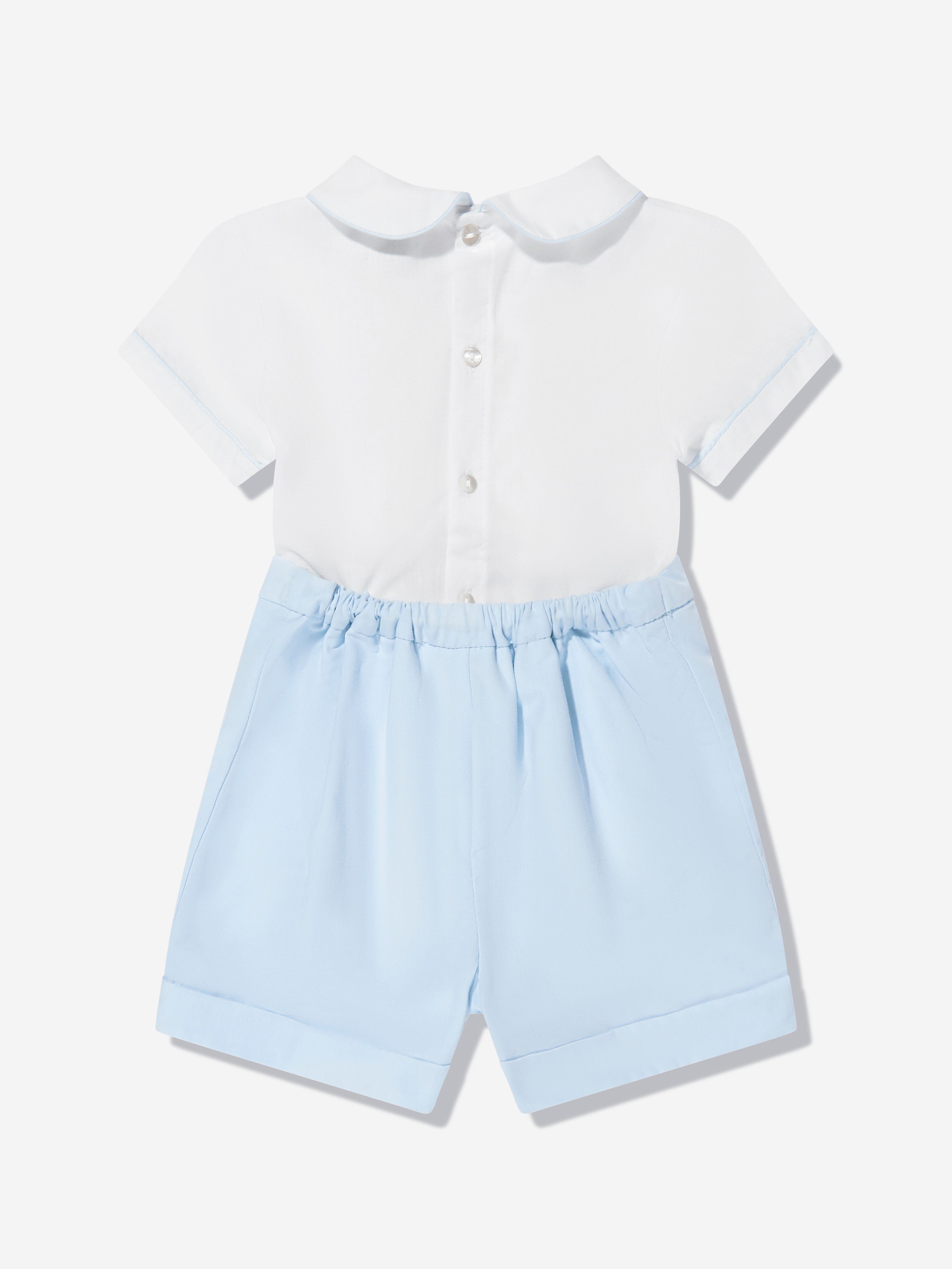 Baby Boys' Blue Cotton Shorts Set - Comfortable & Stylish Outfit for Summer Playtime & Outdoor Activities