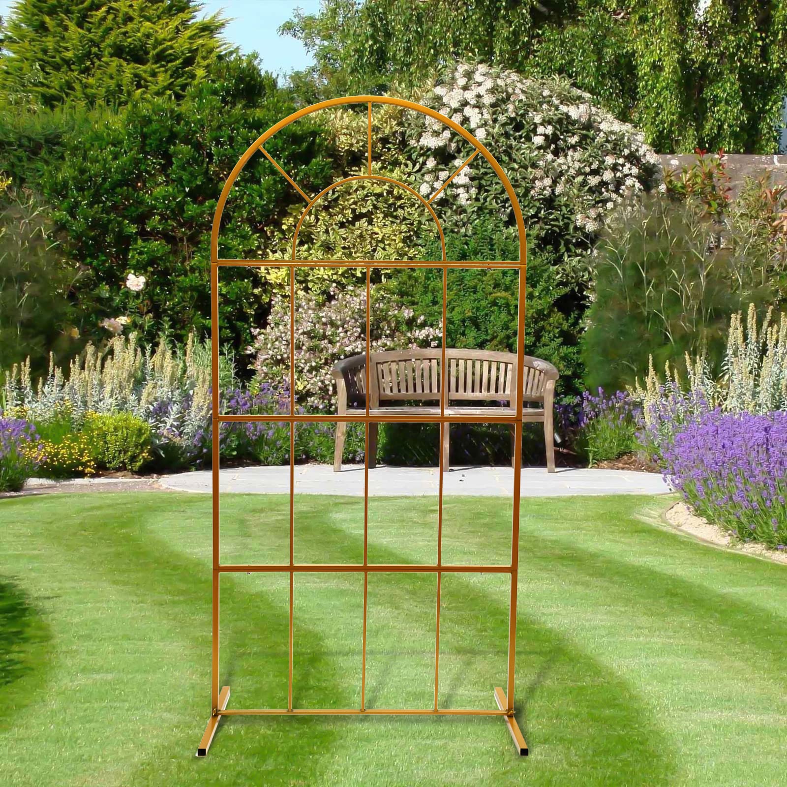 Gold Wedding Arch Stand - Elegant Iron Backdrop for Wedding, Party & Event Decorations - Perfect for DIY Wedding, Anniversary, and Outdoor Ceremony Decor