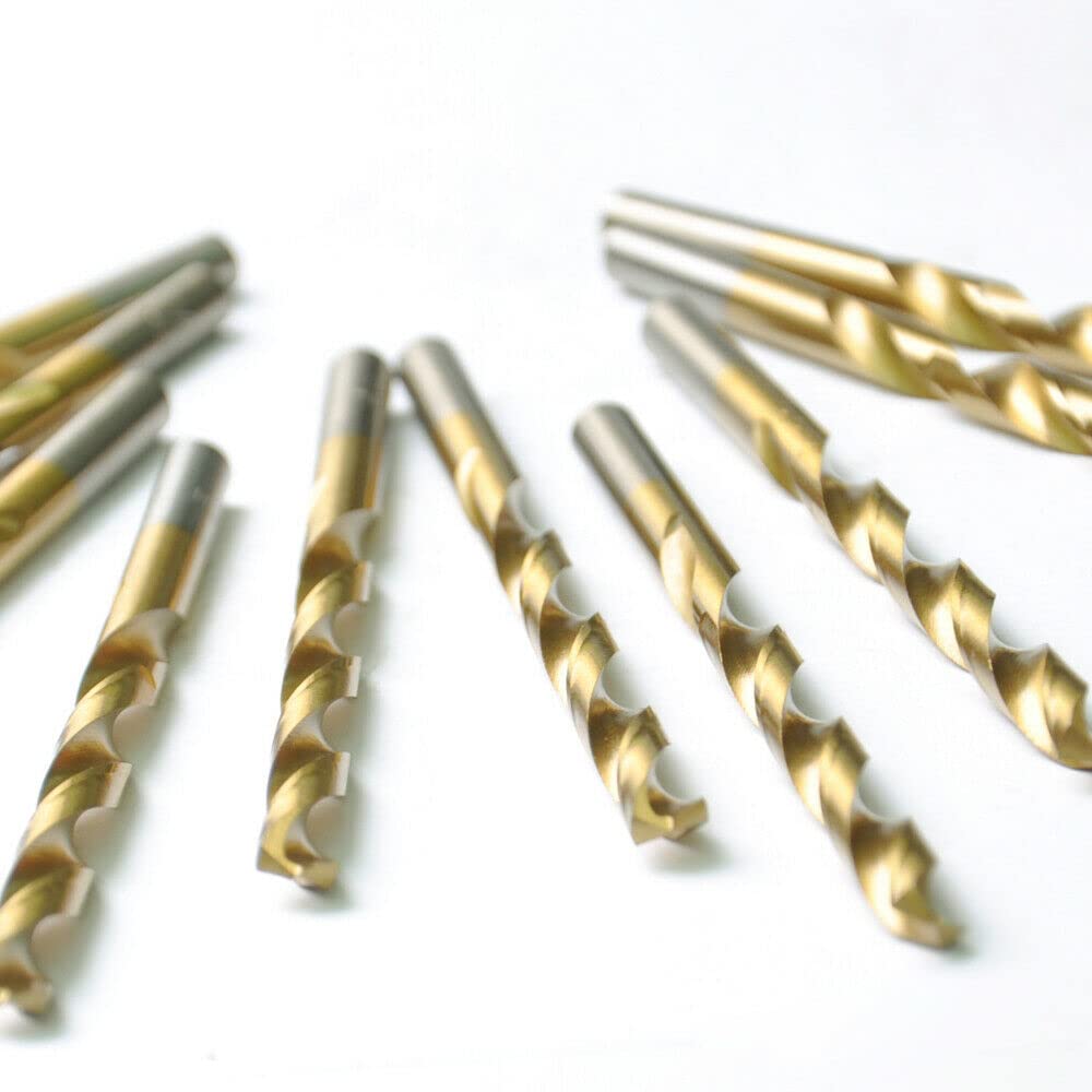 Premium 10-Piece Titanium Drill Bit Set (11/64