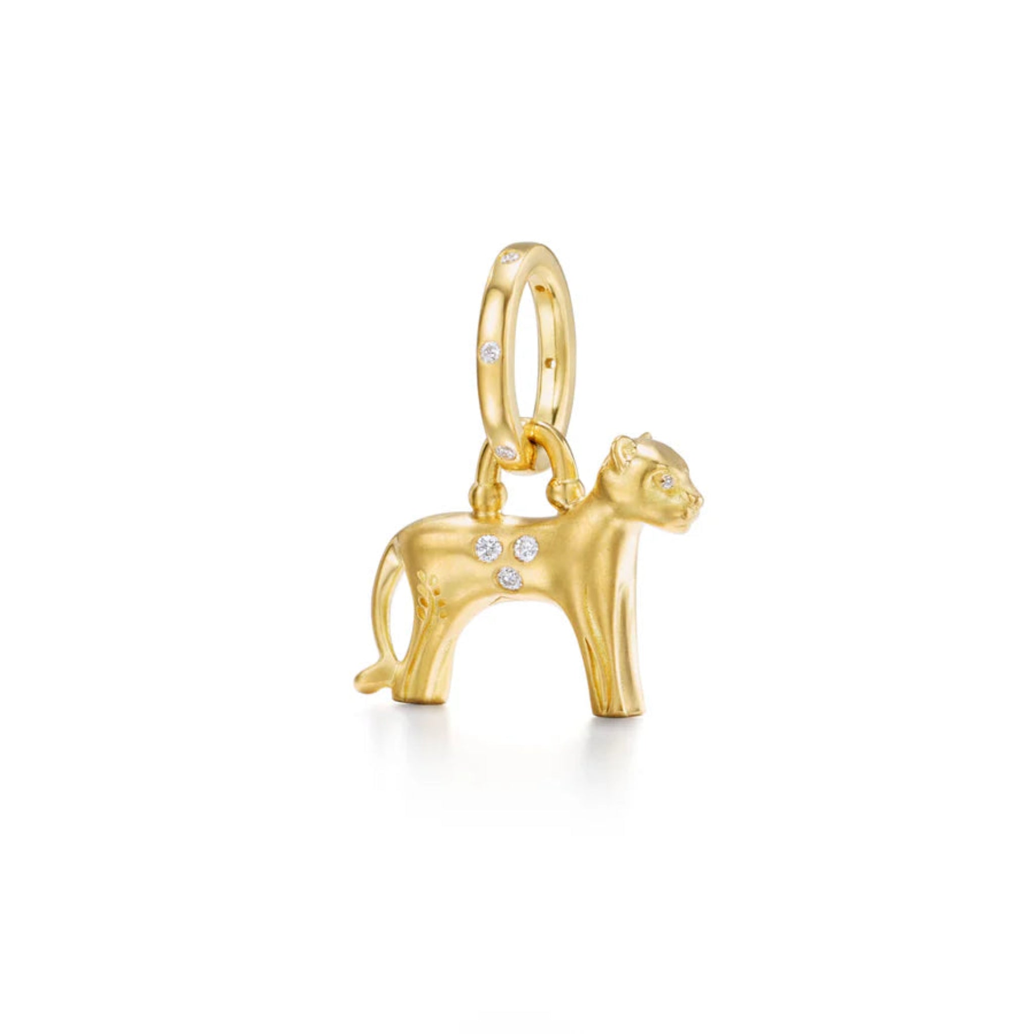 Temple St. Clair Small Simba Lion Pendant Necklace - 18K Gold Plated Lion Charm Jewelry for Women - Perfect Gift for Birthday, Anniversary & Everyday Wear