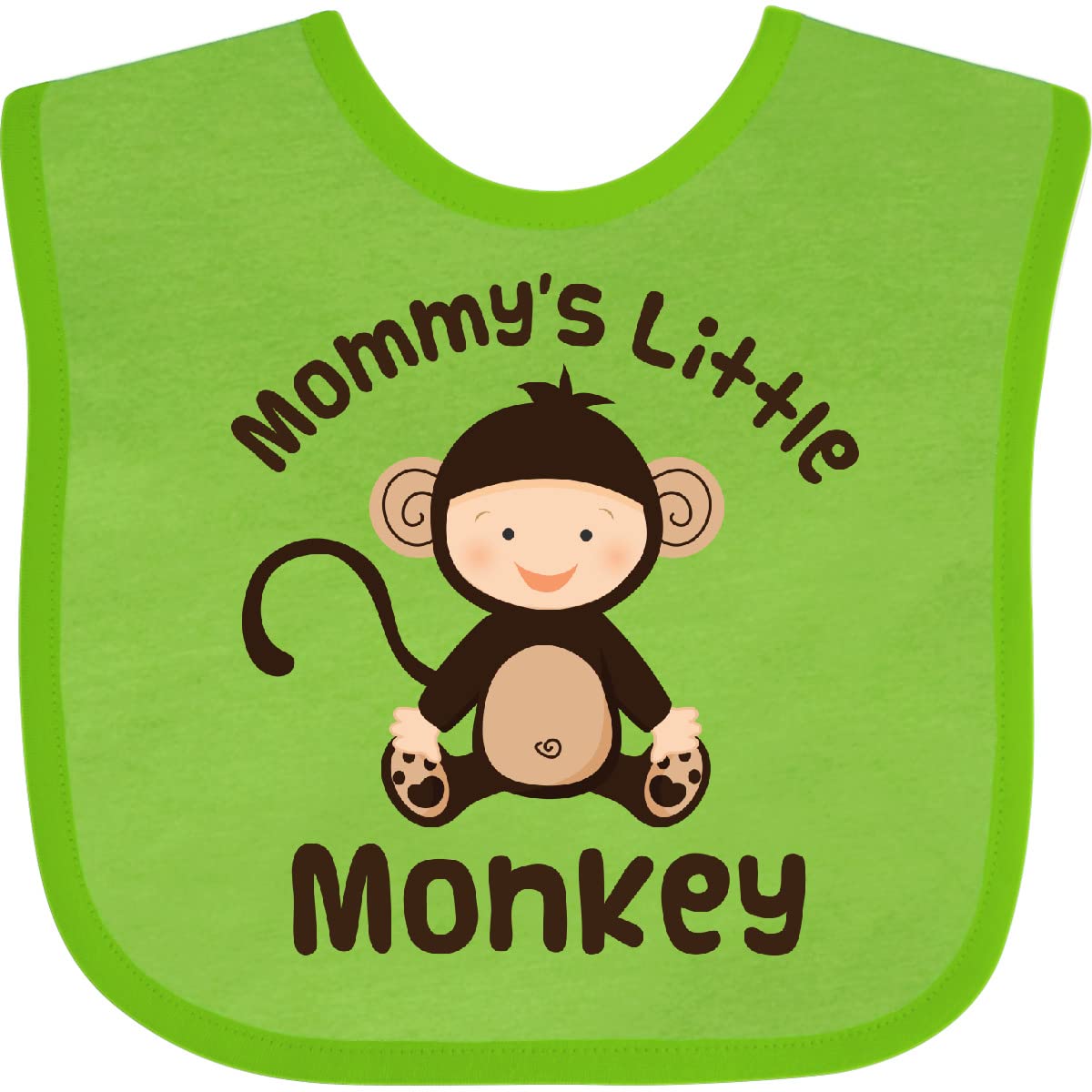 Inktastic Mommy's Little Monkey Baby Boy Outfit & Bib - Adorable Monkey Print Onesie & Drool Bib Set for Newborns & Infants - Perfect for Playtime, Photo Shoots & Everyday Wear