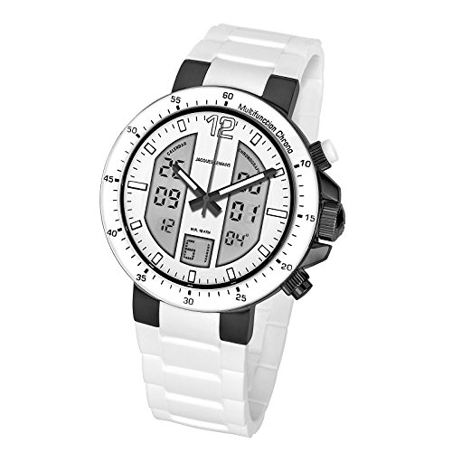 Jacques Lemans Men's 1-1726G Milano 50mm Quartz Watch - Stylish Silver-Tone Stainless Steel Watch for Business, Casual & Formal Occasions
