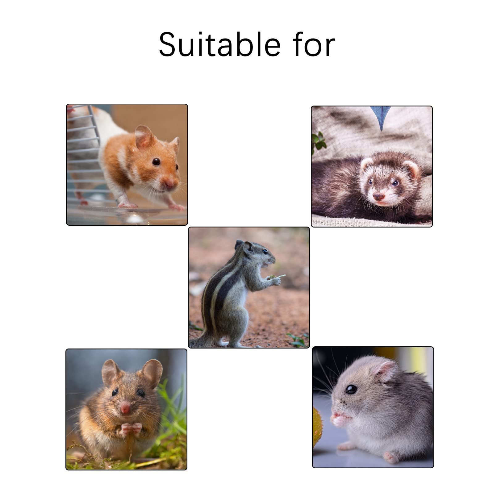 Kathson 5-Piece Small Animal Hammock Set - Hanging Tunnel Swing, Plush Warm Bed for Hamsters, Sugar Gliders, Rats & Squirrels - Perfect for Cage Accessories, Jungle Play & Cozy Sleeping