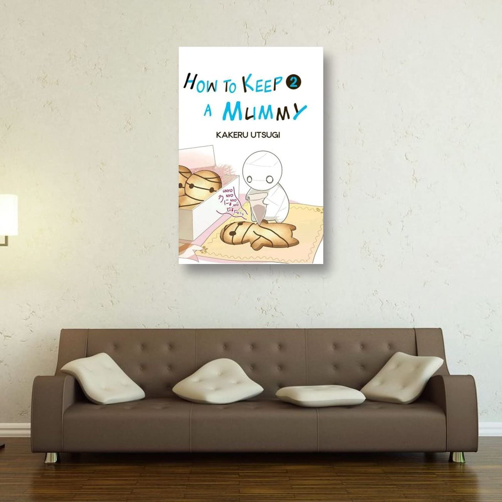 Cute How to Keep a Mummy Anime Wall Art Poster - Japanese Pet Decor Canvas Painting Print (24x36 inches/60x90cm) Framed/Unframed - Perfect for Living Room, Bedroom & Anime Fan Gifts