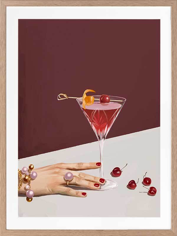 Cosmopolitan Framed Art Print - Elegant Wall Decor for Living Room, Bedroom & Office - Perfect for Home & Office Décor