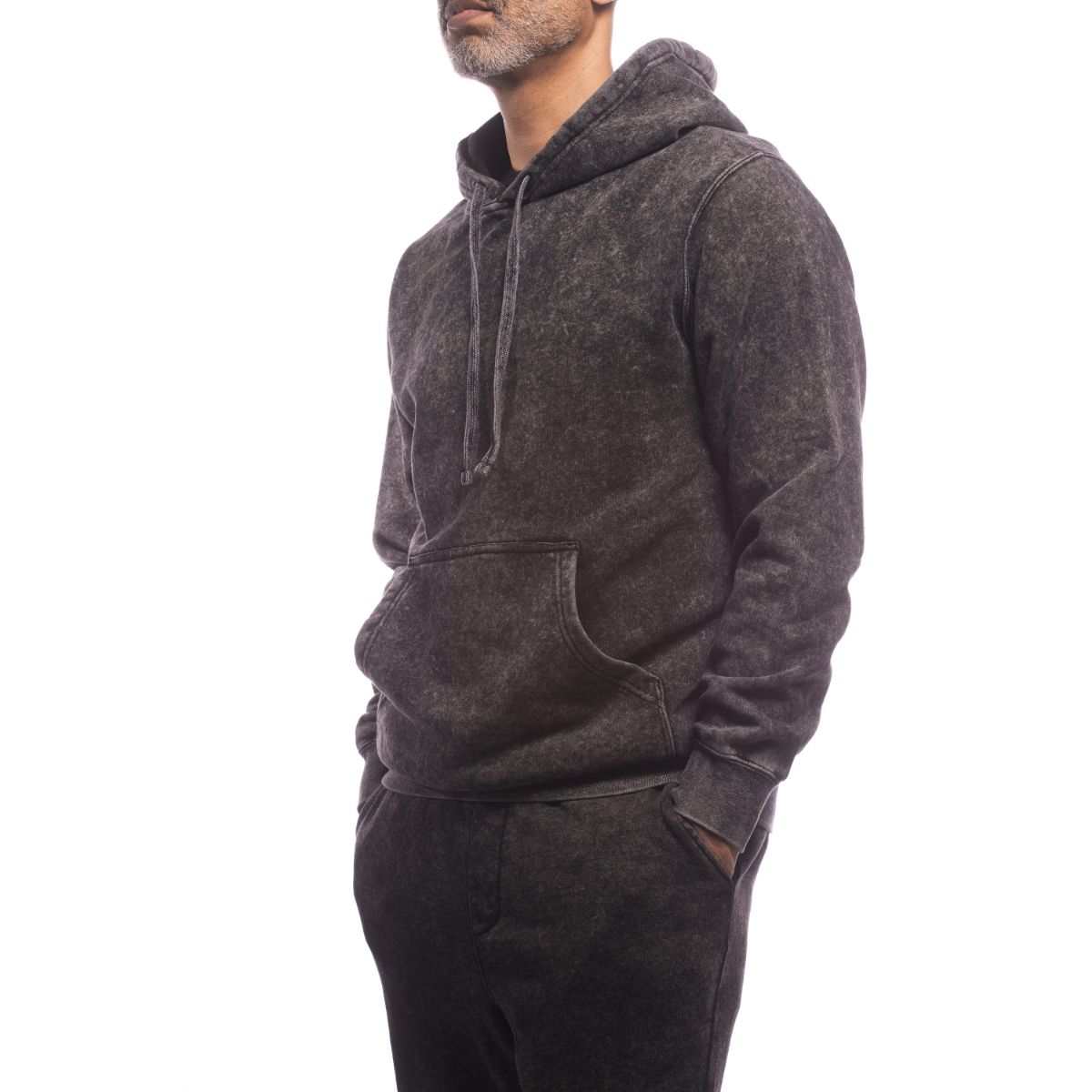 Eco-Friendly Relaxed Upcycled Hoodie for Men & Women - Soft Mineral Black Cotton Blend | Perfect for Casual Wear, Street Style & Sustainable Fashion