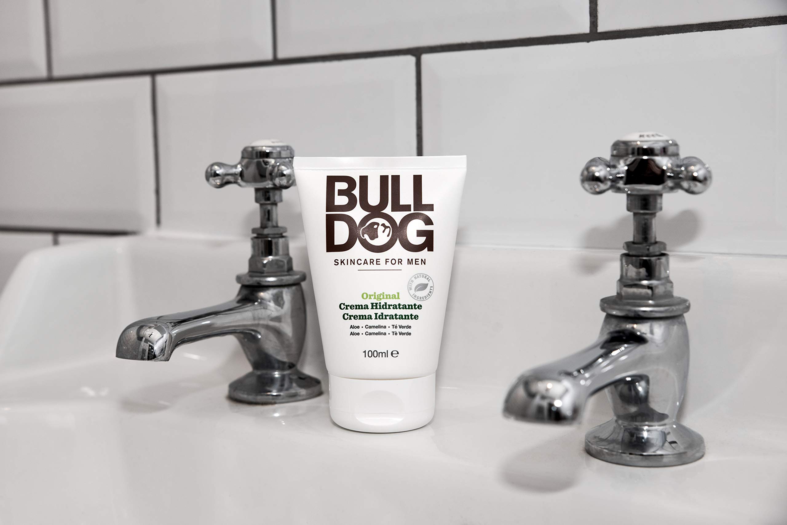Bulldog Skincare Original Moisturizer 100ml - Hydrating Face Cream for Men with Natural Ingredients - BTSW-154100 - Perfect for Daily Skincare Routine & Sensitive Skin Care