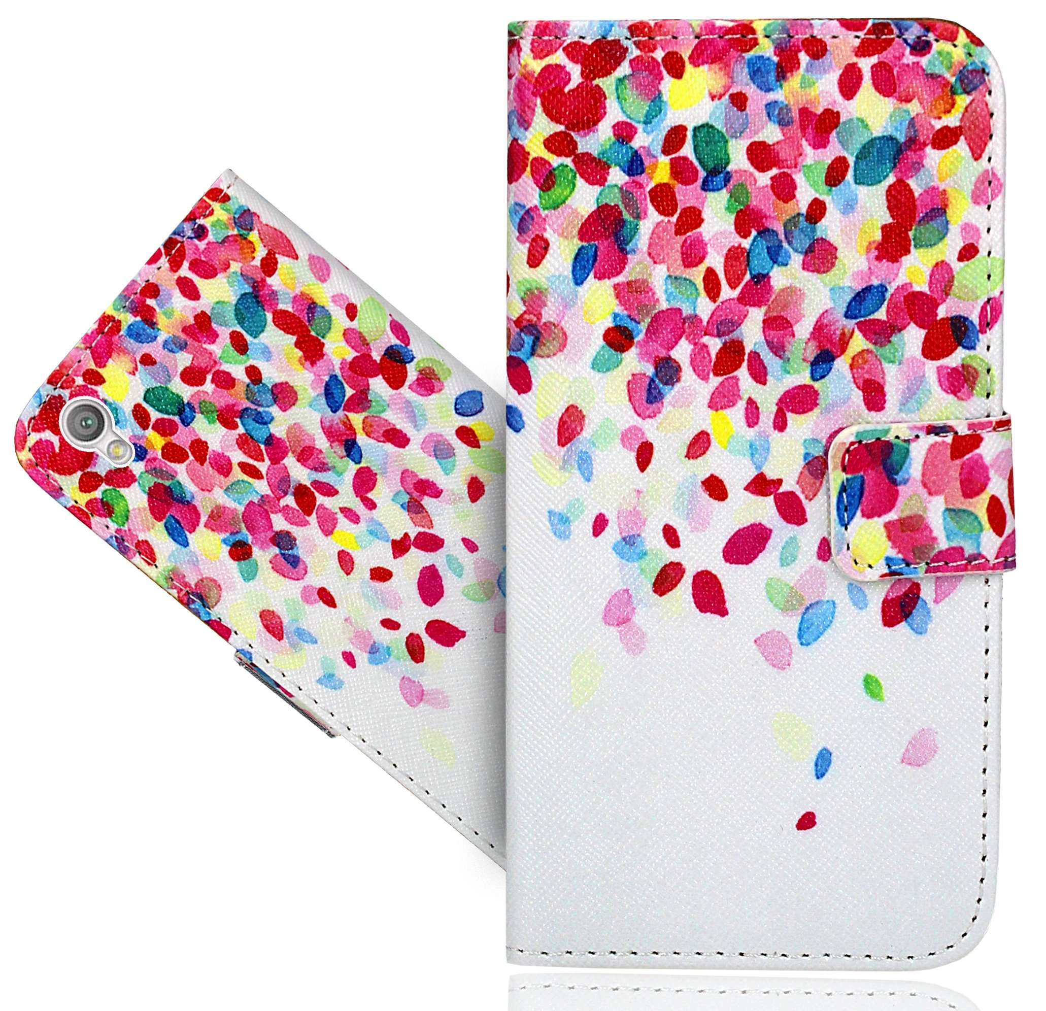 Premium Sony Xperia L1 Leather Wallet Case with Kickstand - Stylish Printed Flip Cover for Protection | Perfect for Work, Travel & Everyday Use