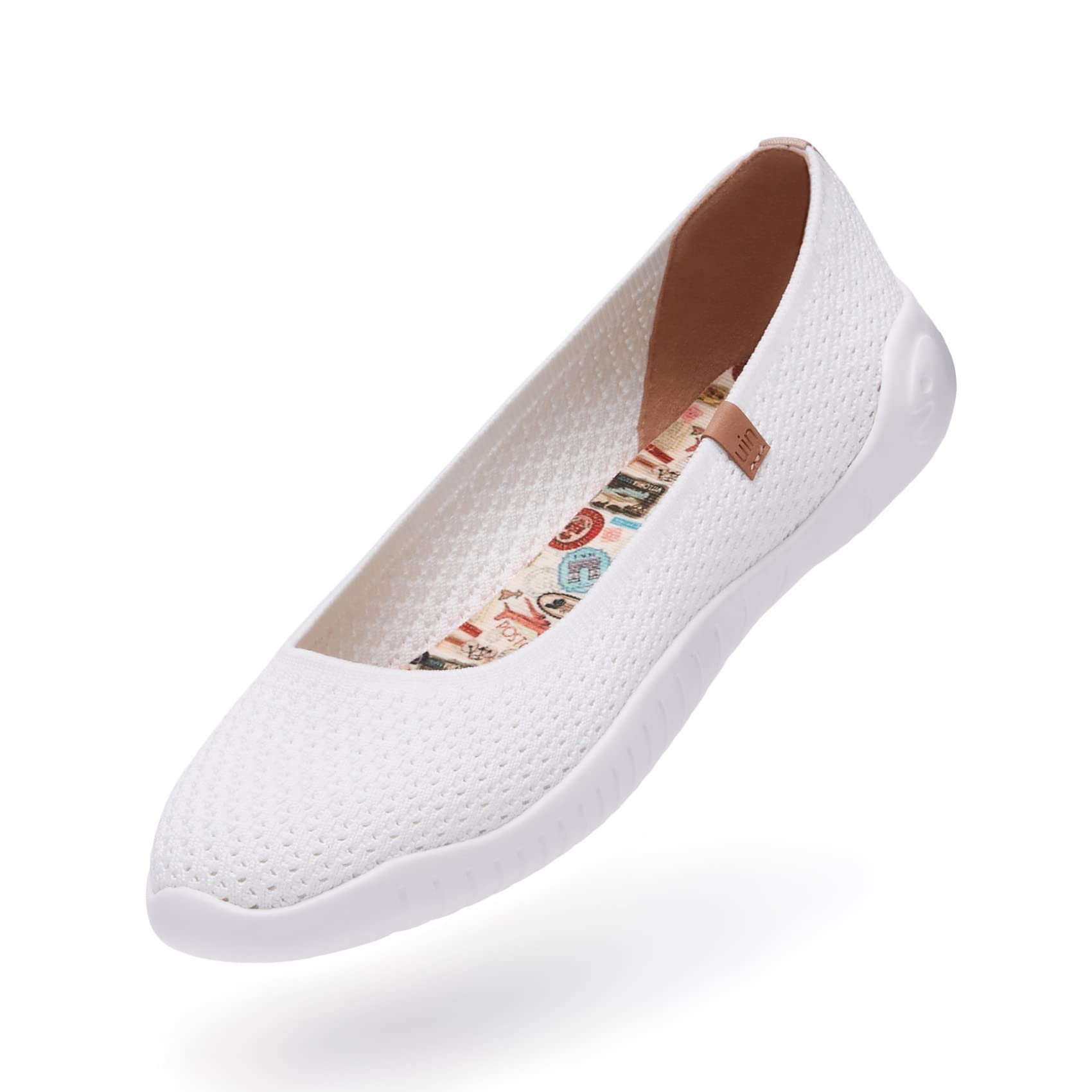 UIN Women's Painted Ballet Flats - Pointed Toe Slip On Loafers for Women | Lightweight & Comfortable Casual Shoes for Travel, Work & Everyday Wear
