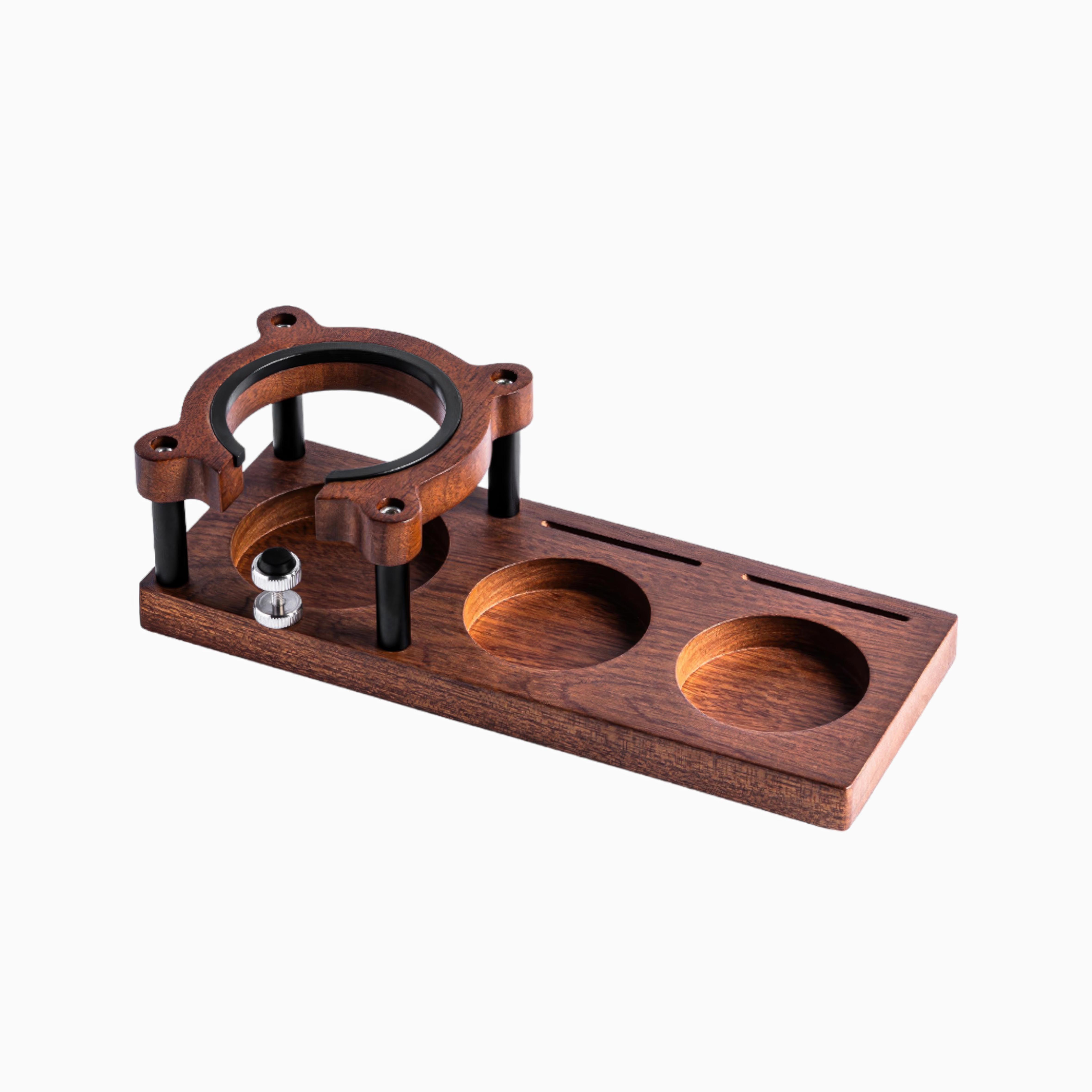 Premium Sapele Wood Espresso Tamper Holder - Barista-Grade Coffee Accessory for Home & Professional Use - Perfect for Espresso Machines & Coffee Stations