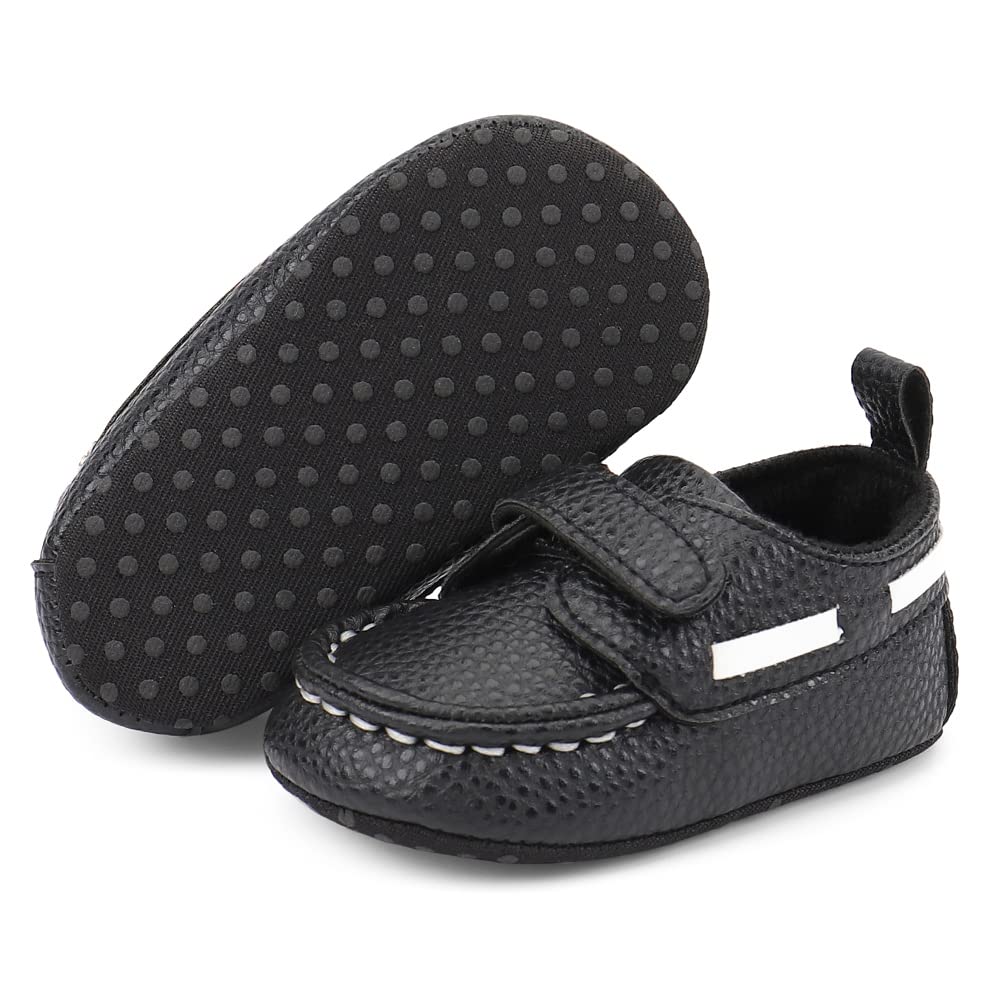 MASOCIO Baby Boys Soft Sole Moccasin Shoes - First Walking Shoes for Infants & Toddlers | Comfortable & Stylish Casual Flats for Everyday Wear, Playtime & Special Occasions